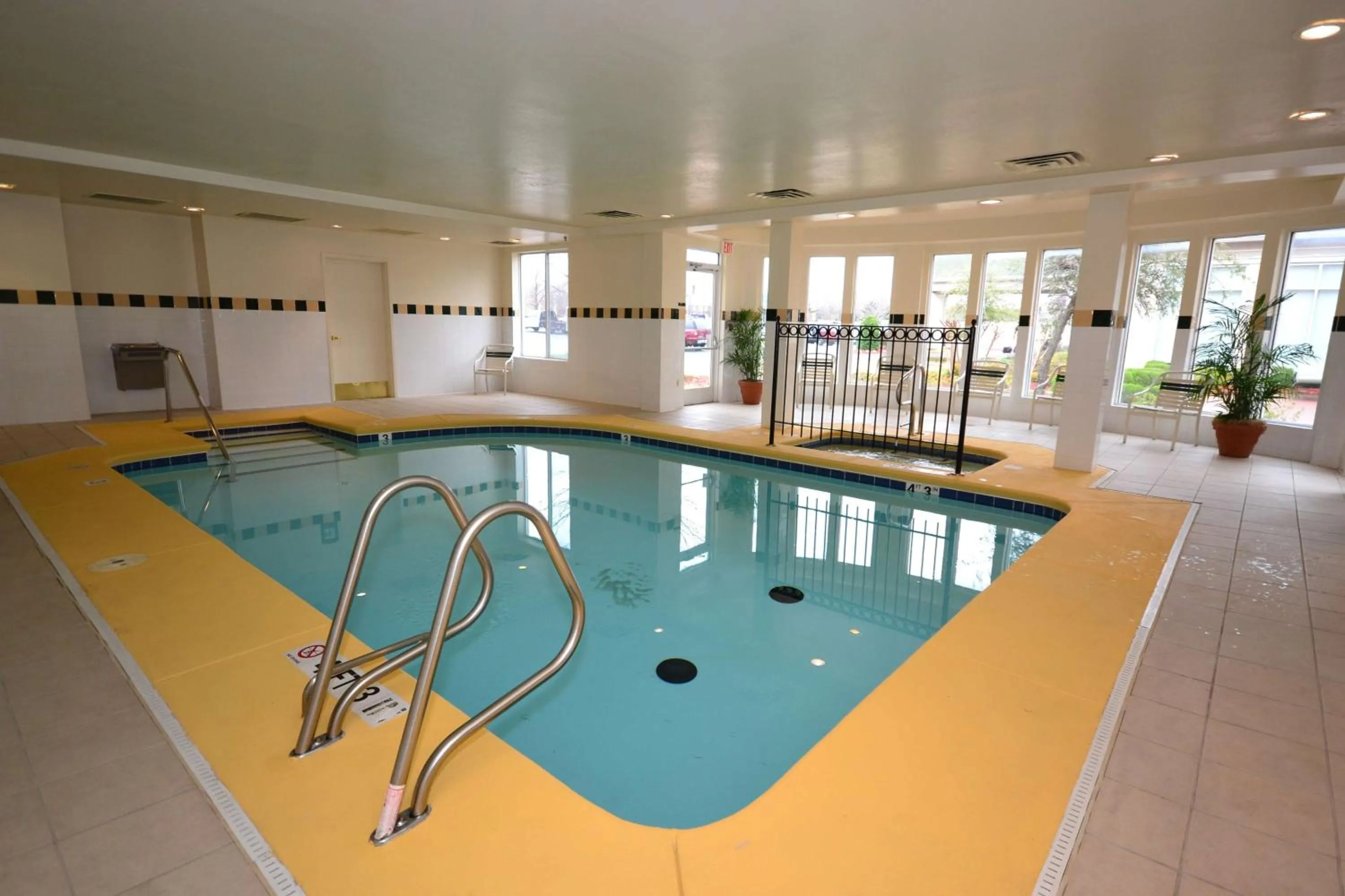 Pool view in Hilton Garden Inn Tulsa Airport