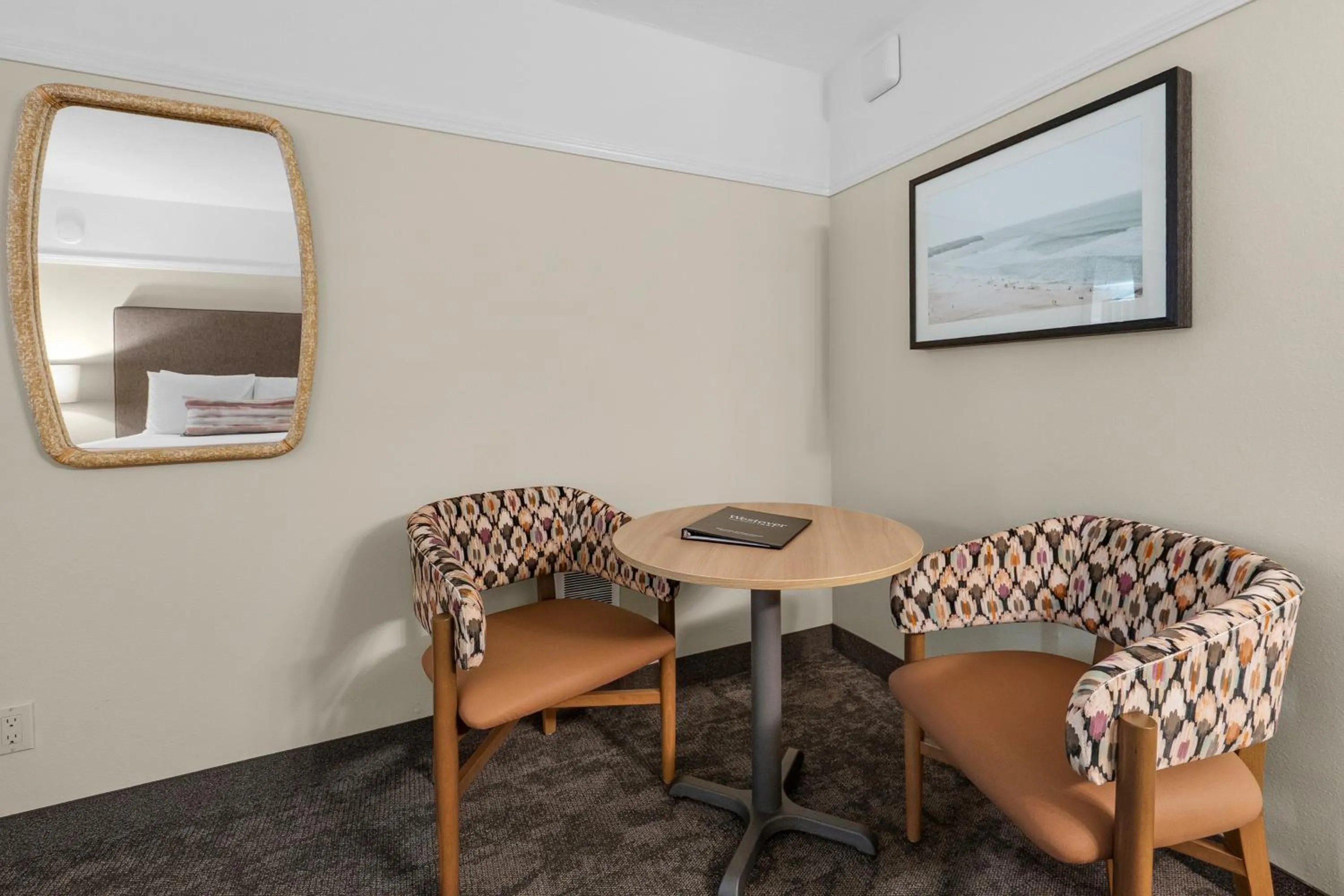 Seating area in Looking Glass Inn