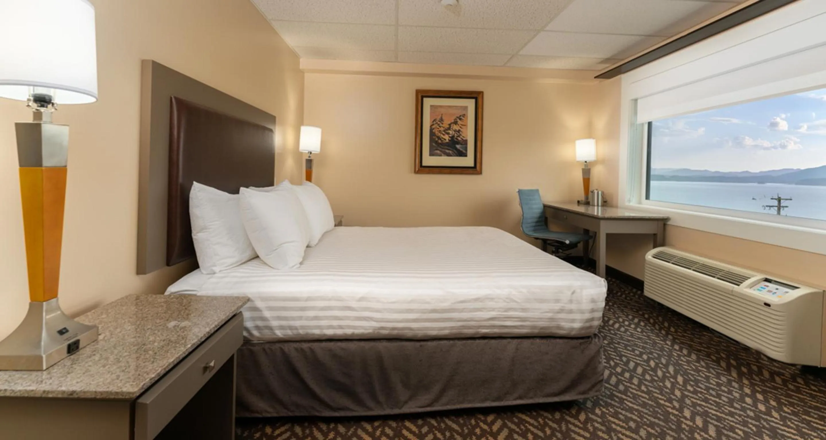 Bed in Prestige Oceanview Hotel Prince Rupert