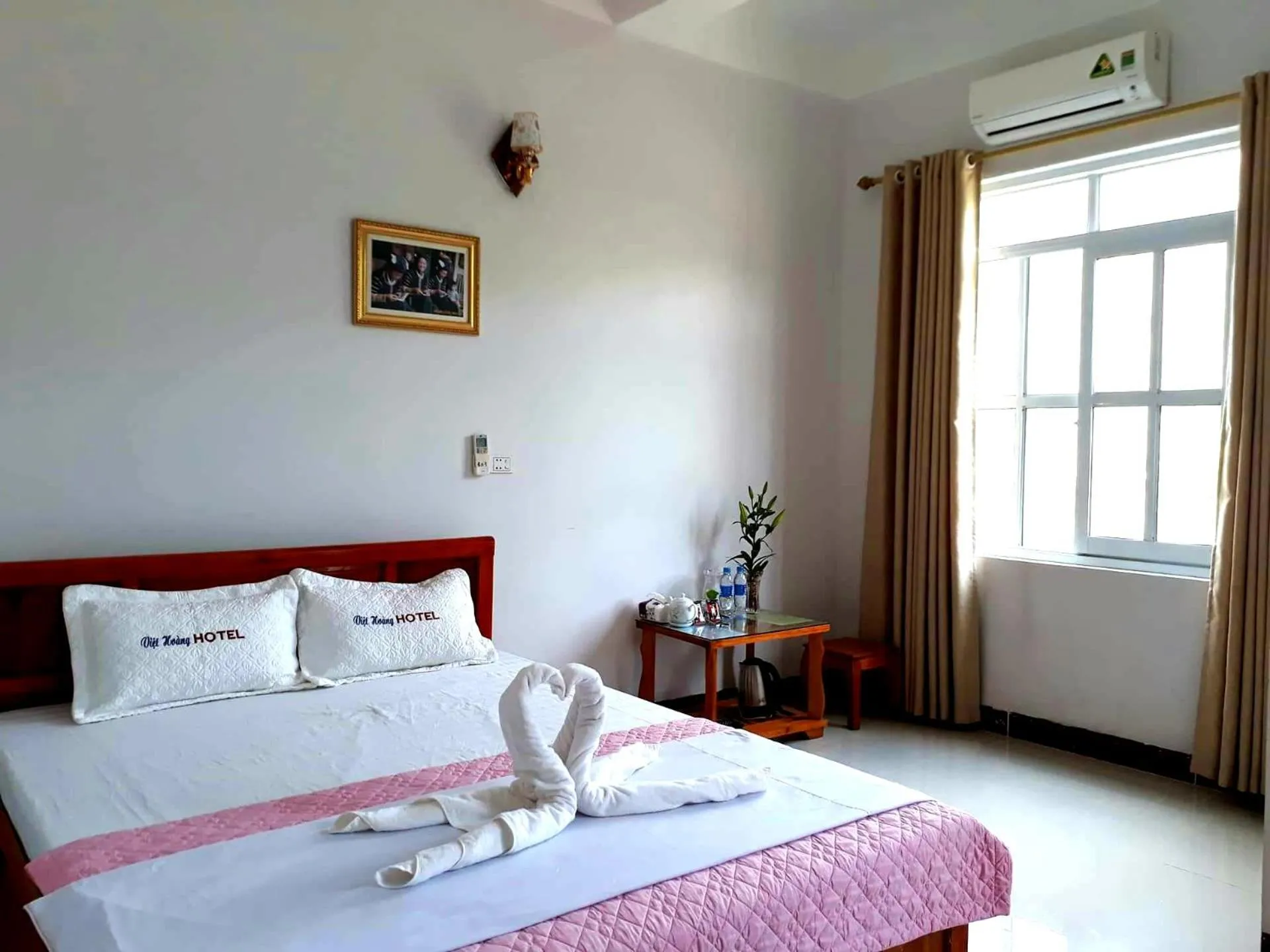 Bed in Viet Hoang Hotel Bao Lac