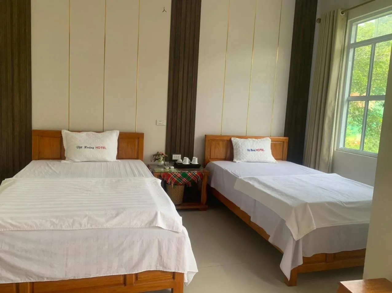 Bed in Viet Hoang Hotel Bao Lac