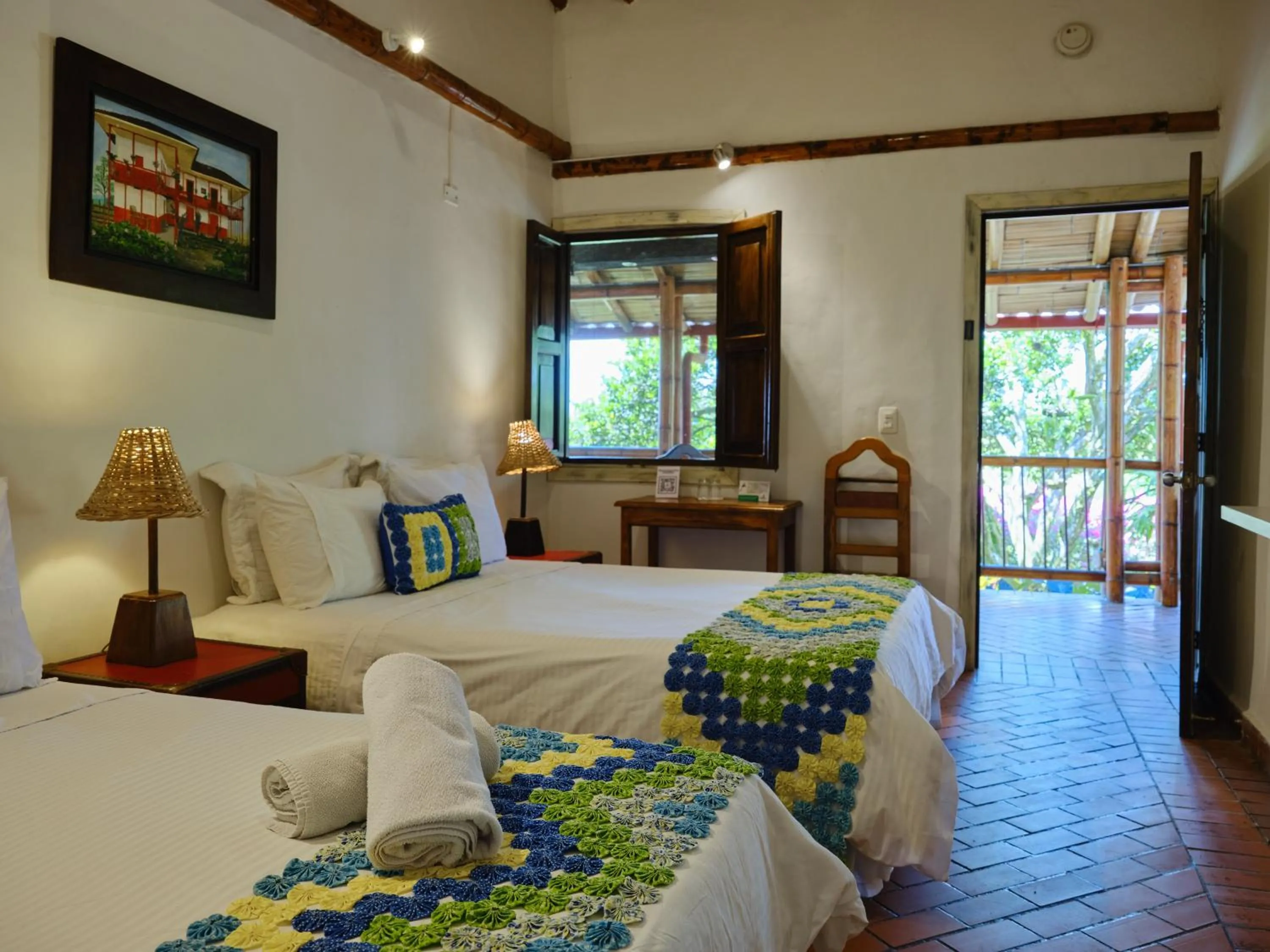 Bedroom, Bed in Hotel Hacienda Combia