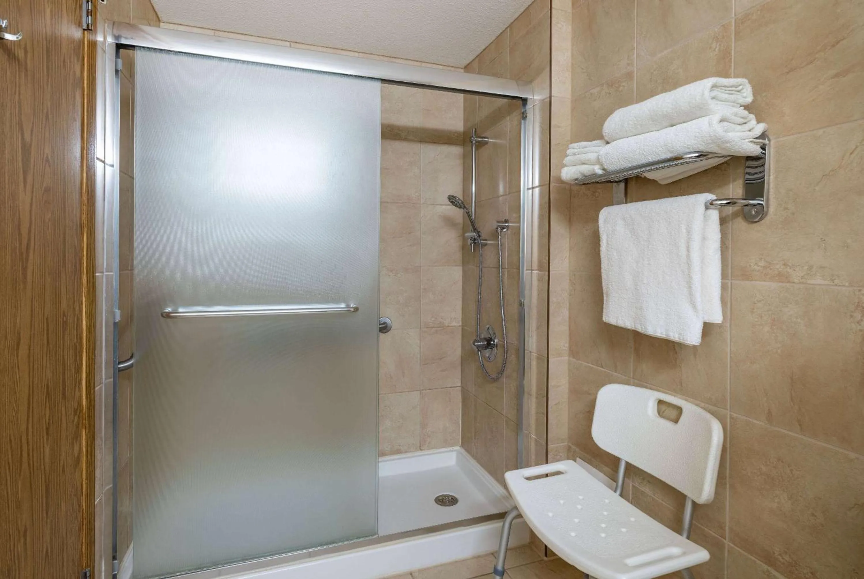 Shower in Super 8 by Wyndham Edmonton International Airport