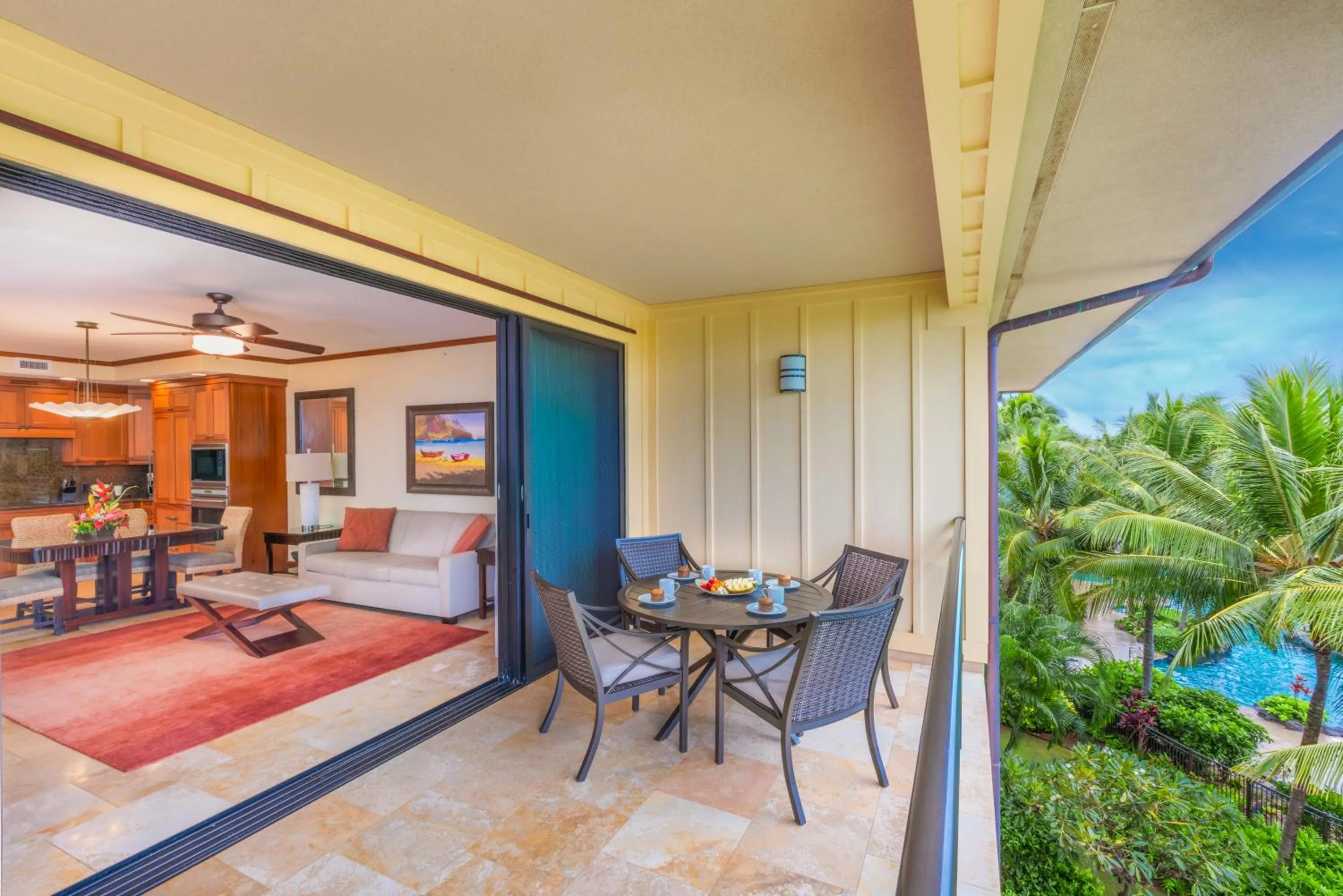 Patio in Koloa Landing Resort at Po'ipu, Autograph Collection