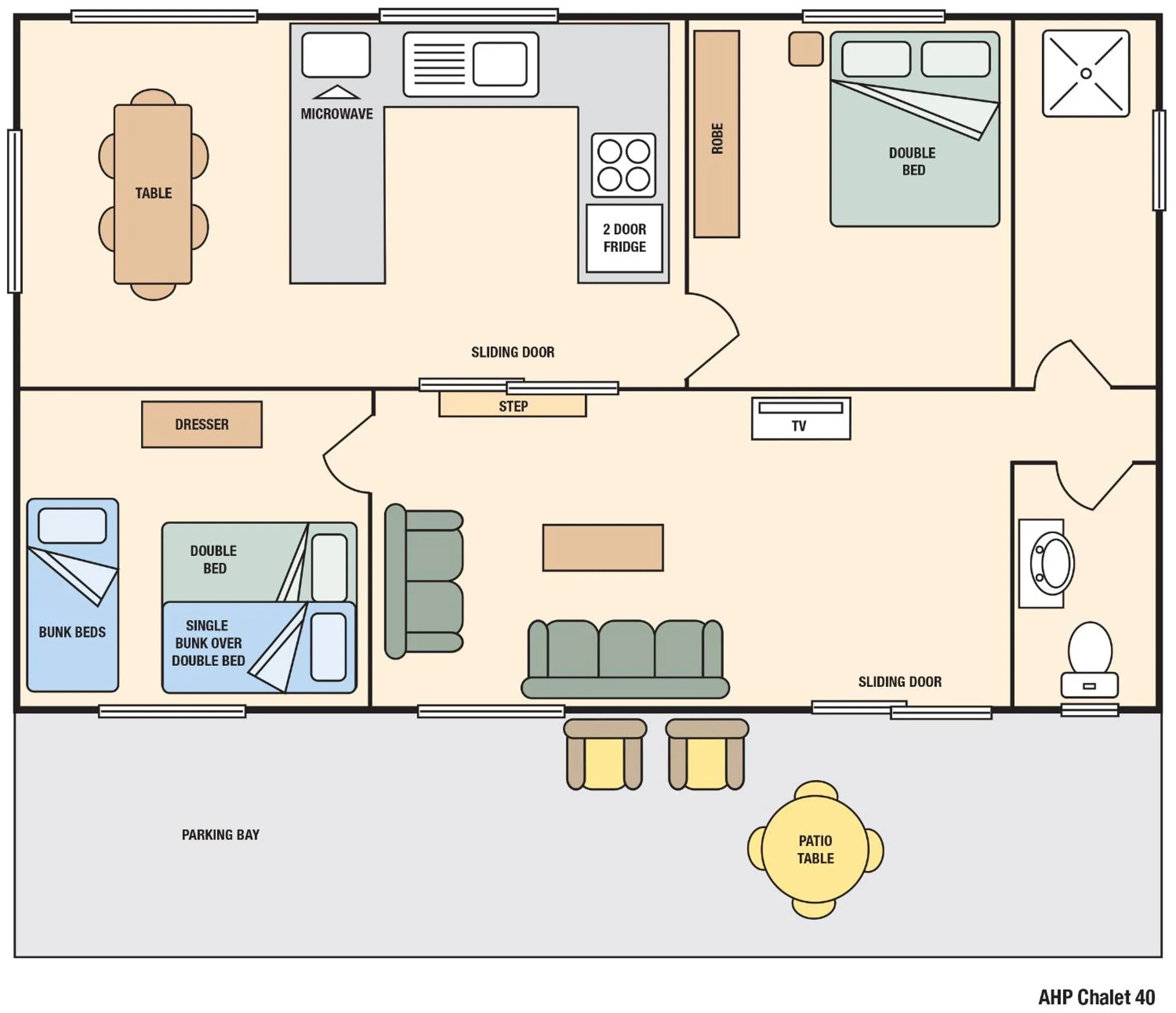 Floor plan in Albany Holiday Park