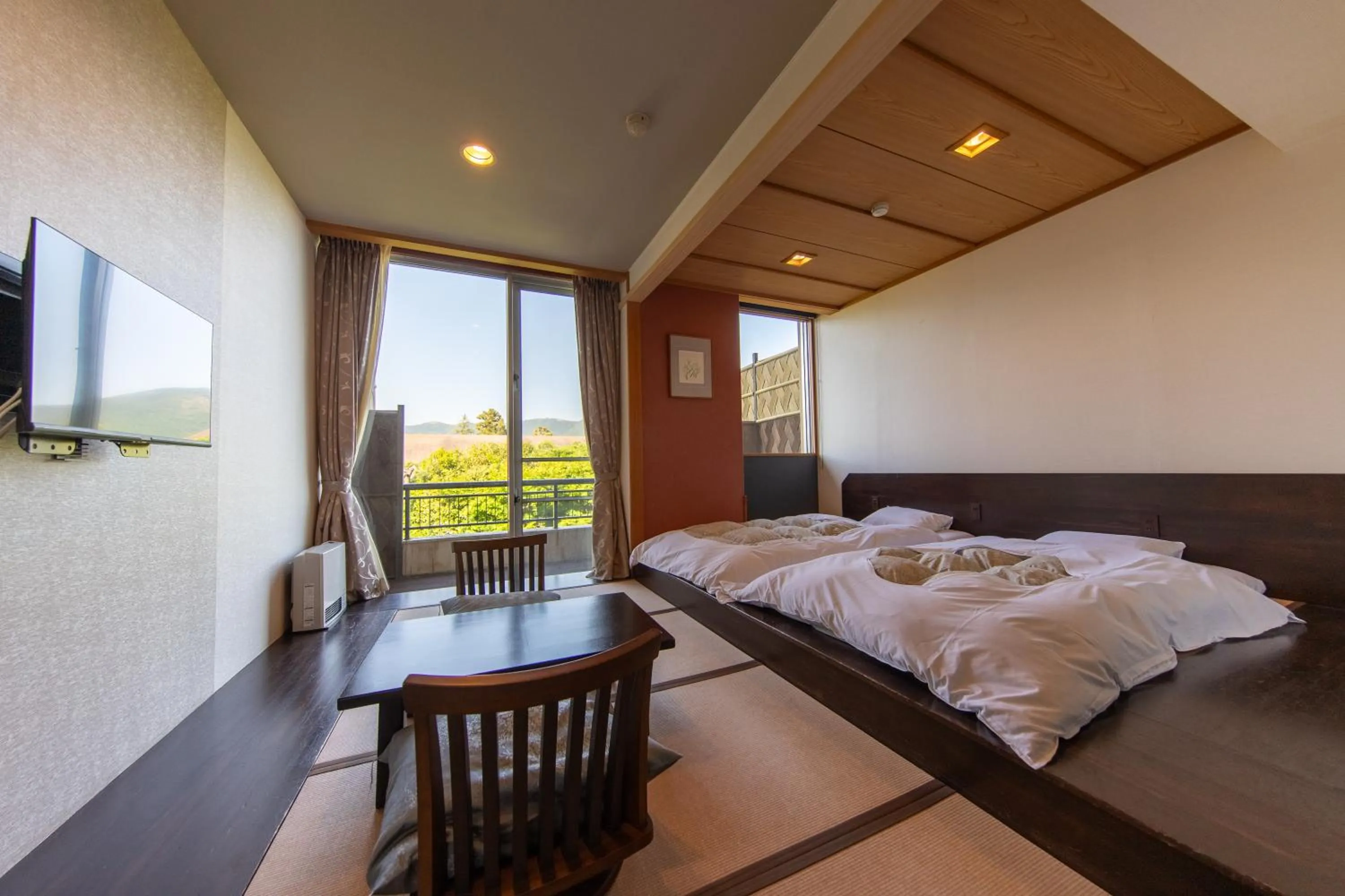 Bed in Ryokan Kiritani Hakoneso