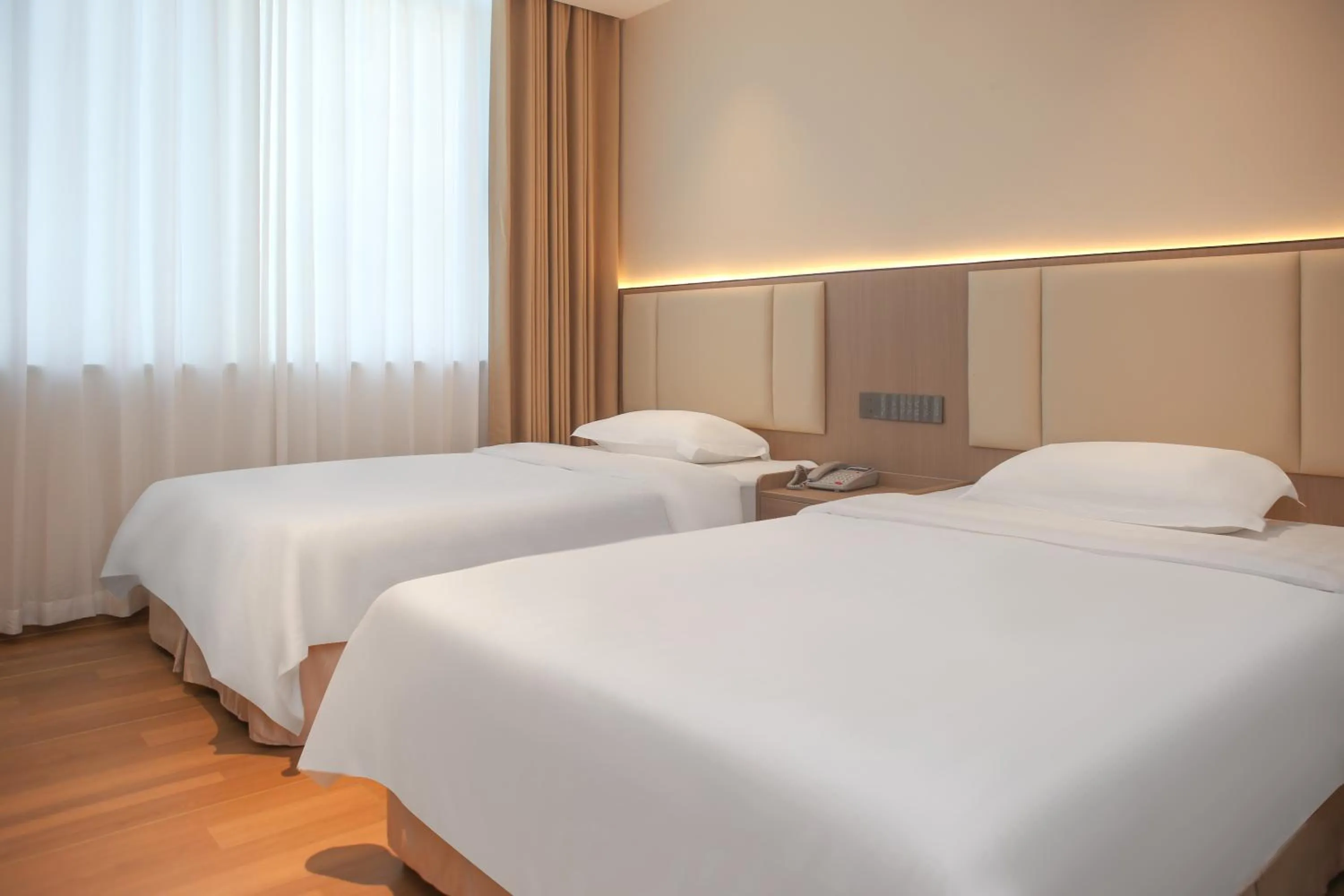 Bed in Shenzhen Green Oasis Hotel, Baoan