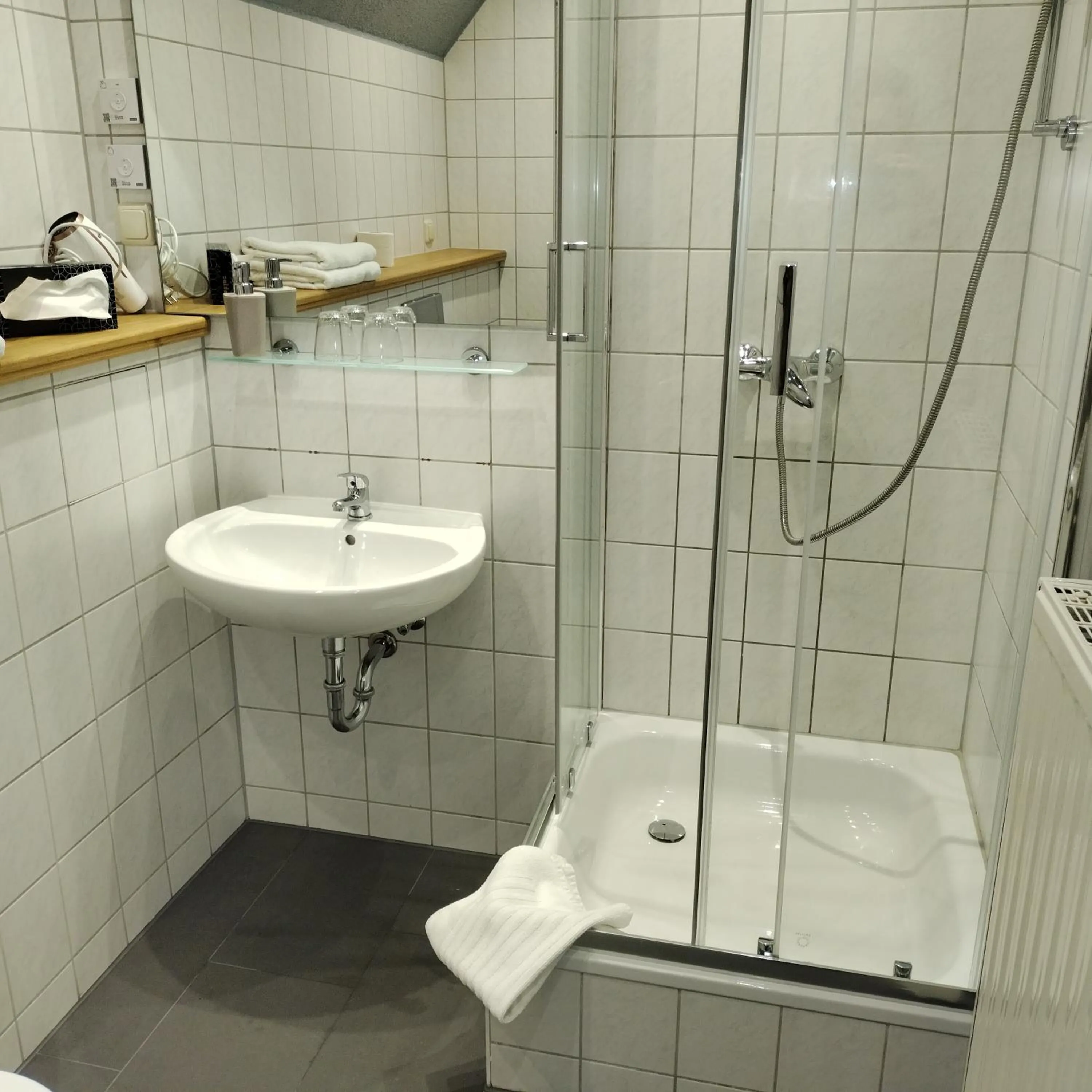 Shower in Bed and Breakfast Wehlen
