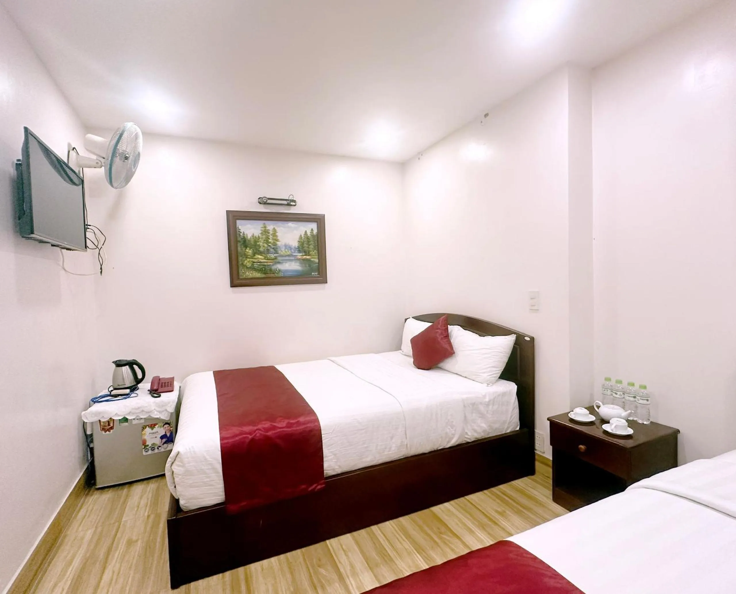 Bed in White Horse Dalat Hotel