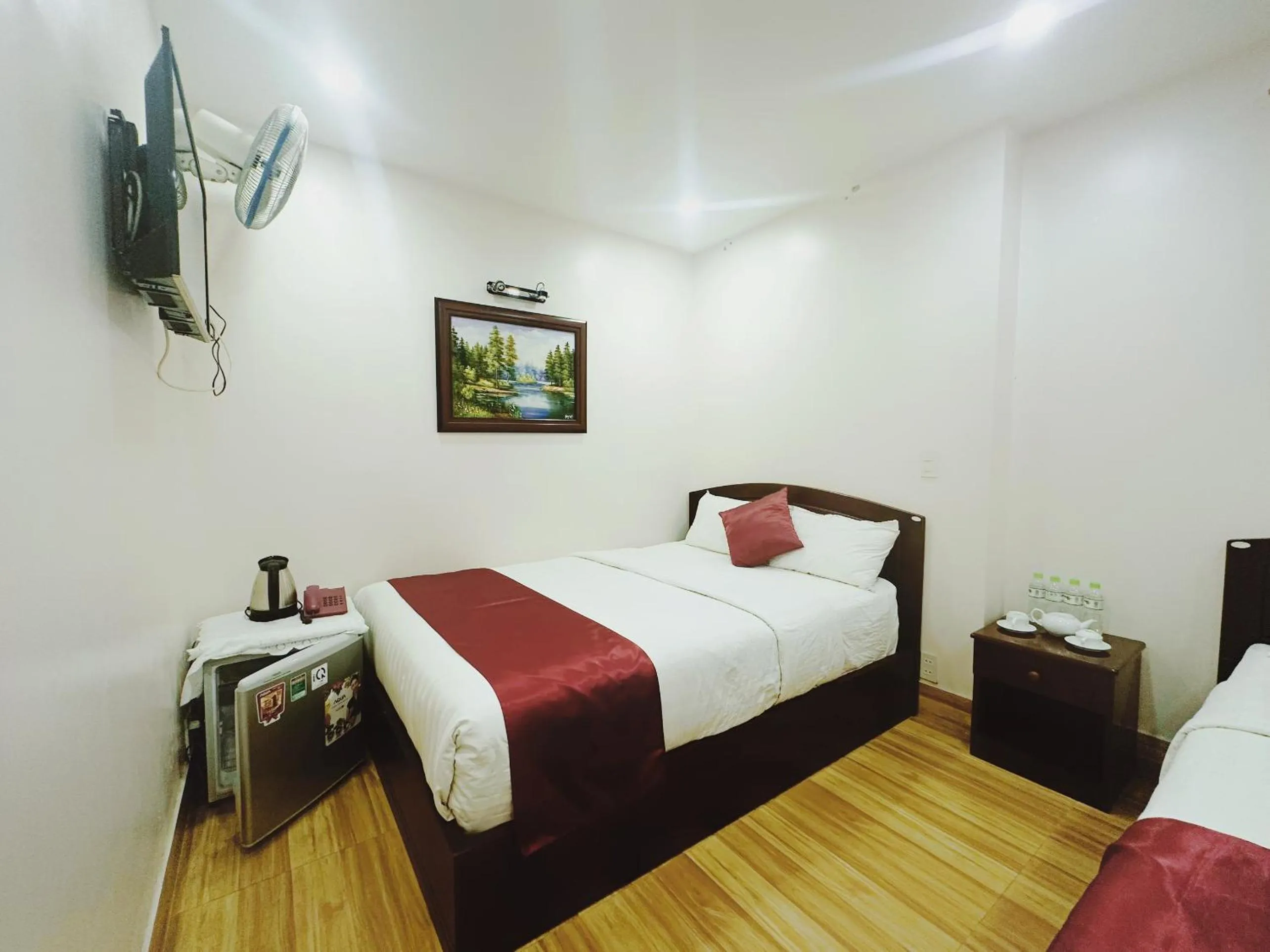 Bed in White Horse Dalat Hotel