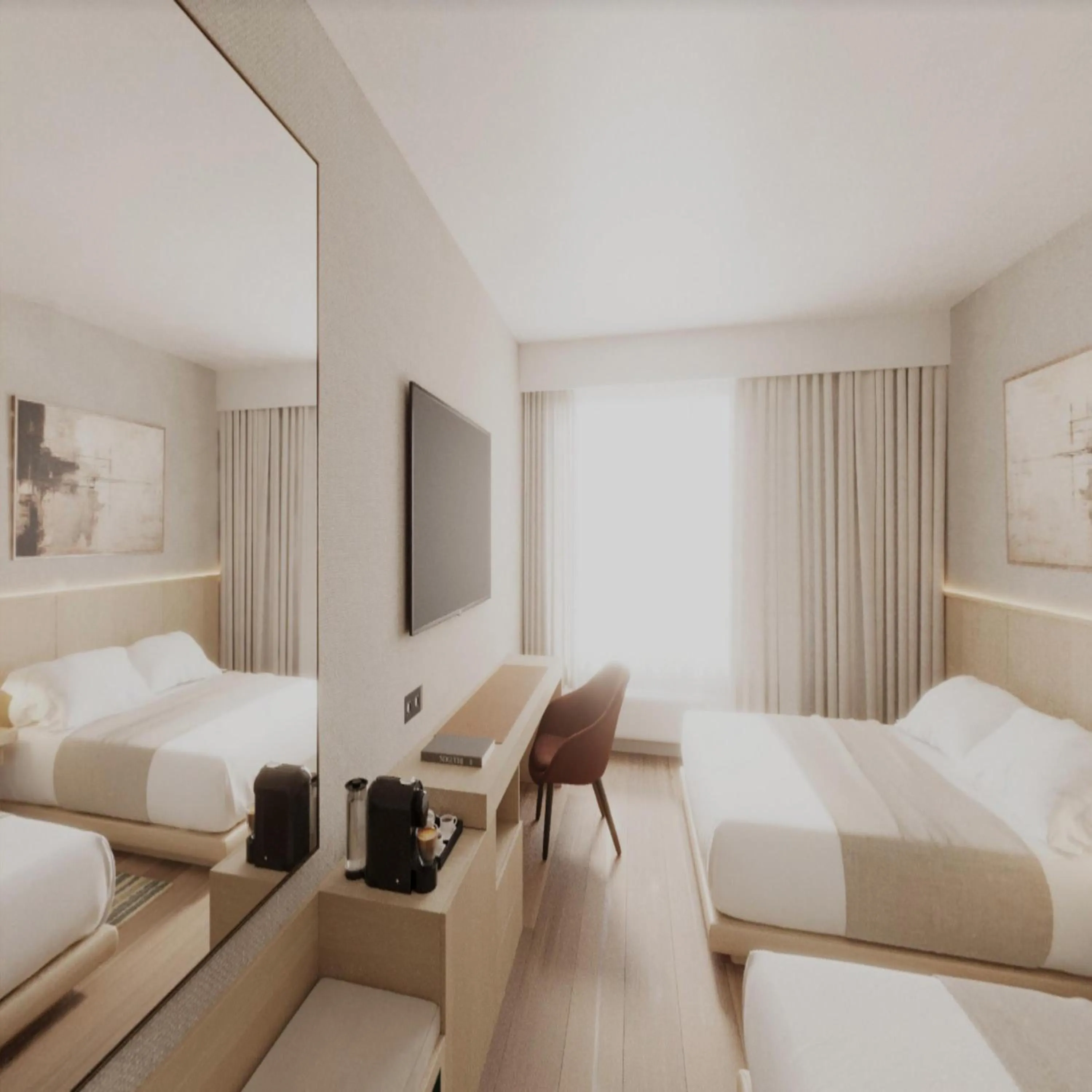 Bed in DoubleTree by Hilton Wilkes-Barre