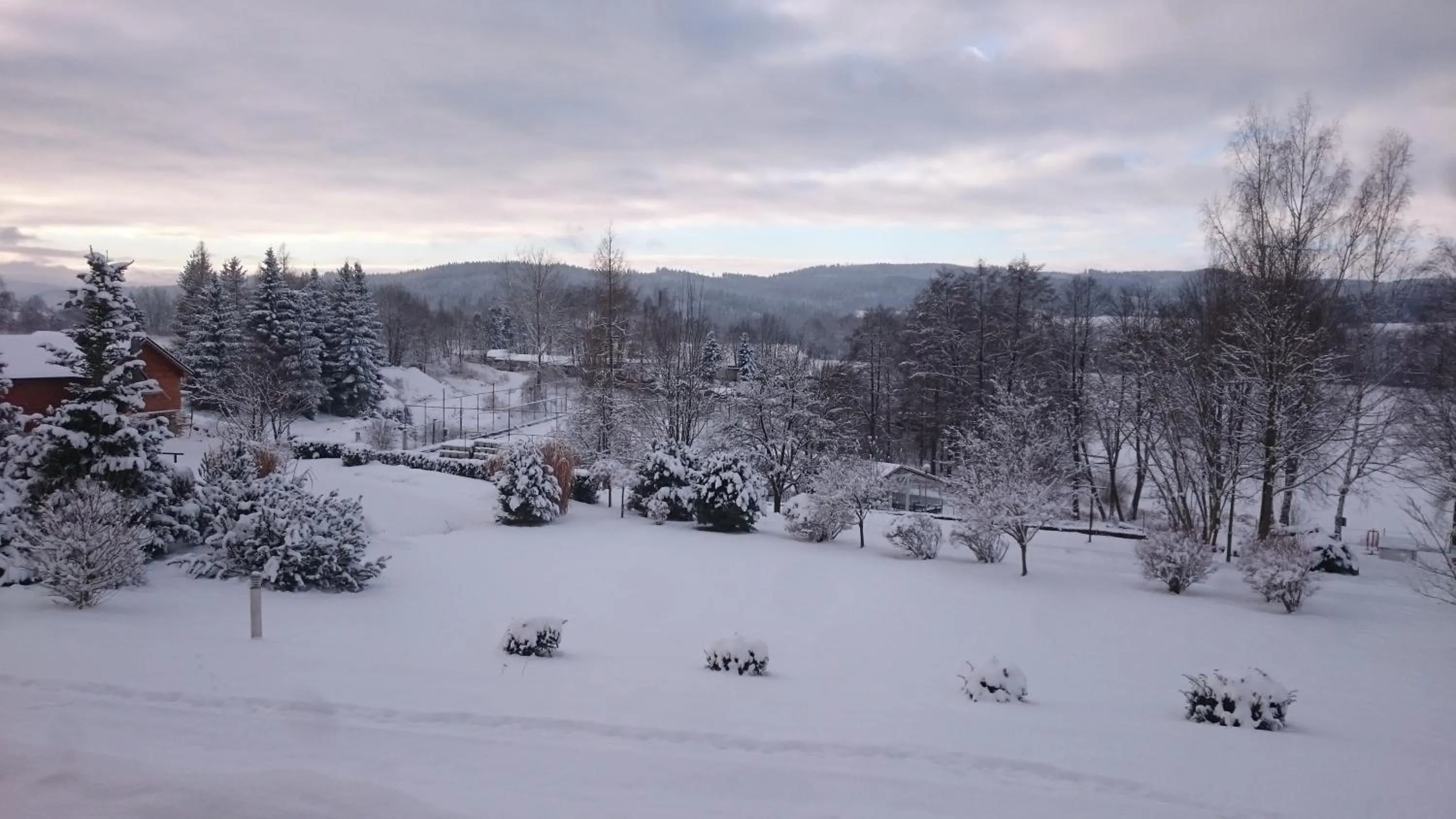 Balcony/Terrace in LIPNO WELLNESS - FRYMBURK HOTEL private family room