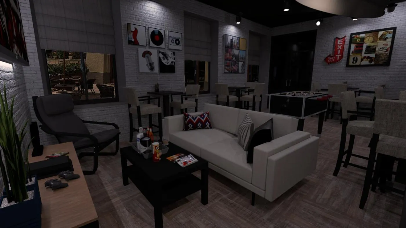 Communal lounge/ TV room in Downtown Boutique Hostel