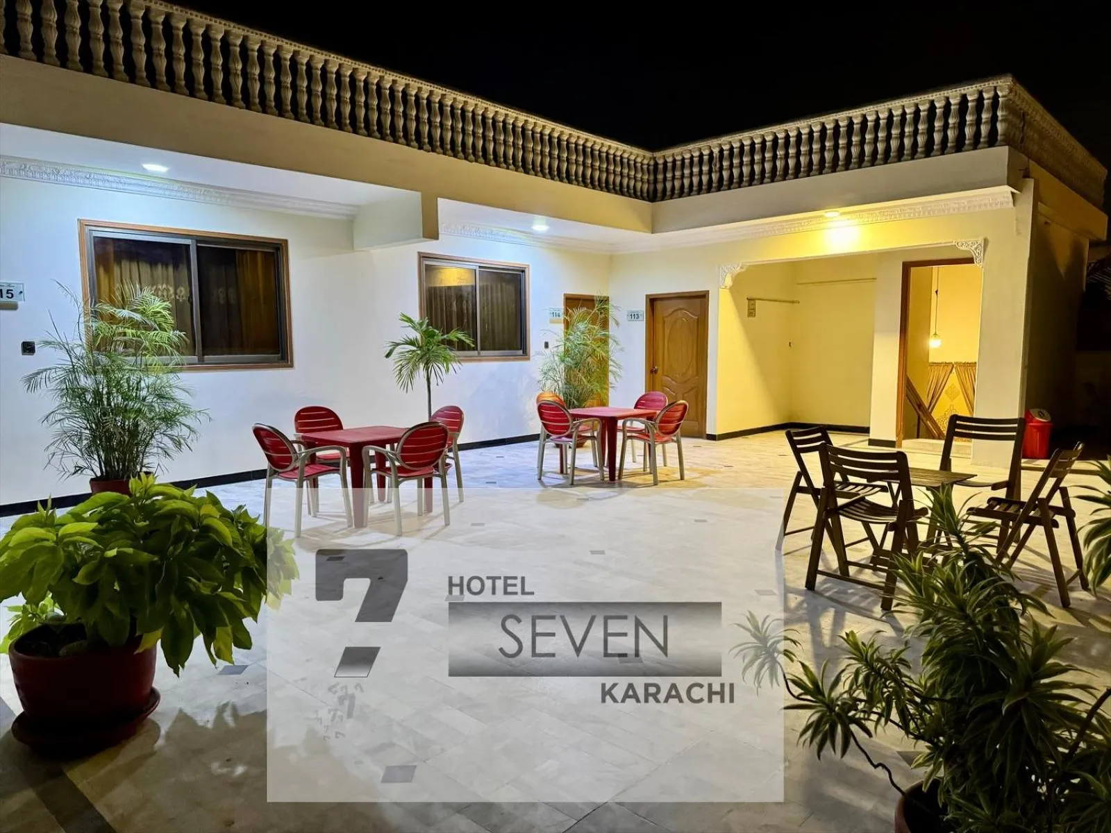 Patio in Hotel Seven 7