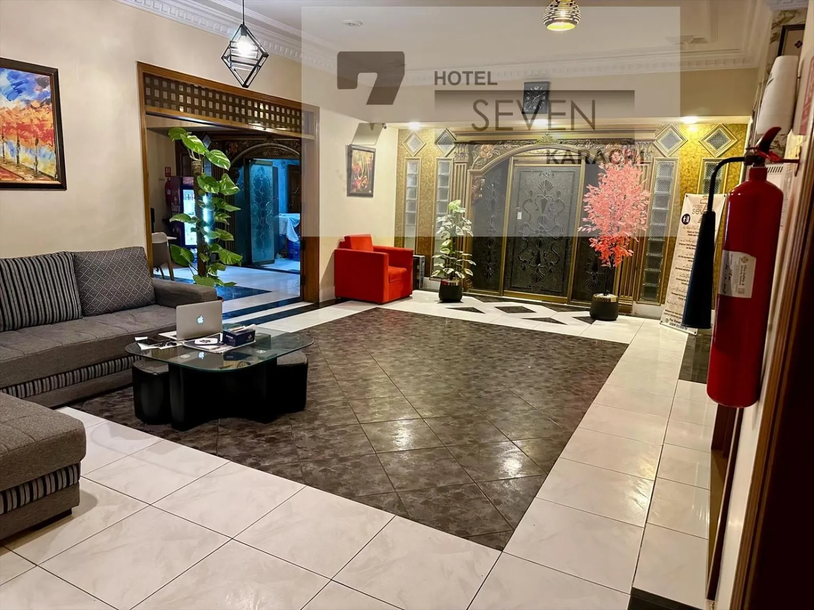 Seating area in Hotel Seven 7