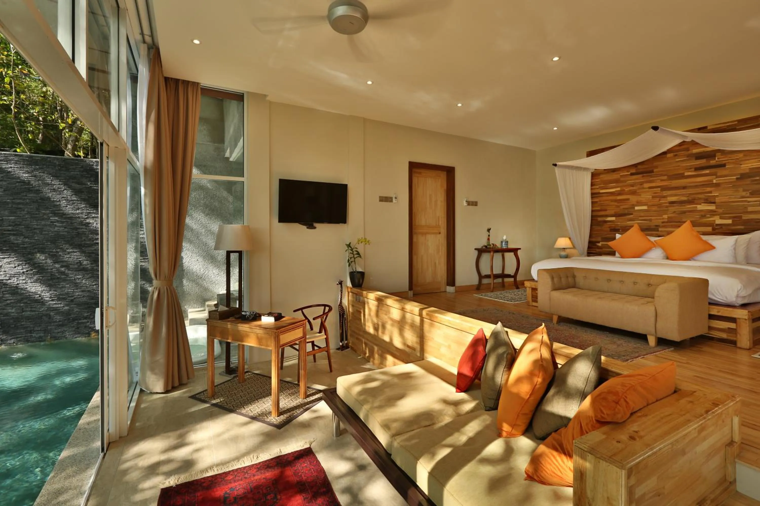 Living room, Bed in Ambong Pool Villas - Private Pool