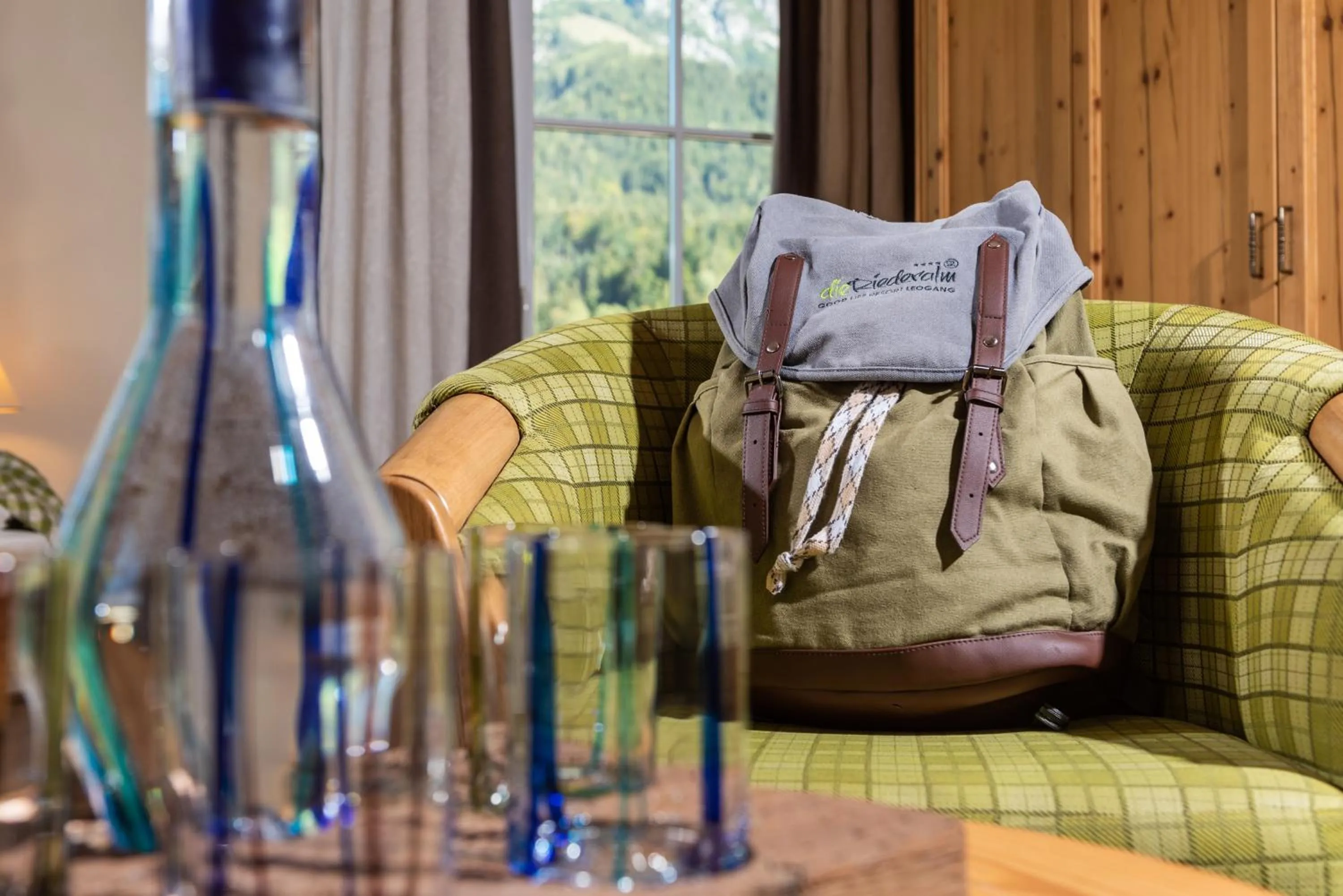 Seating area in Hotel Riederalm