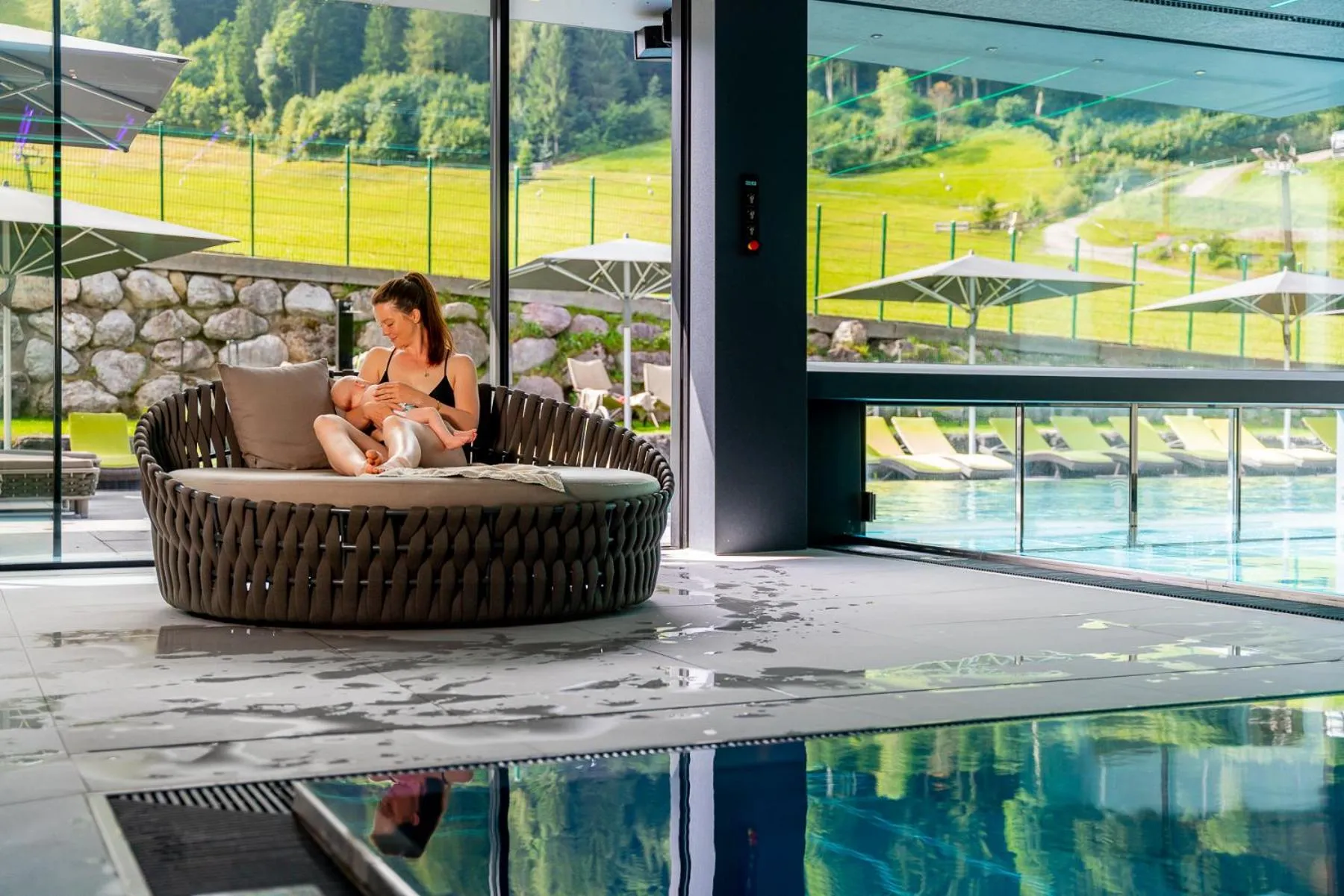 Spa and wellness centre/facilities in Hotel Riederalm