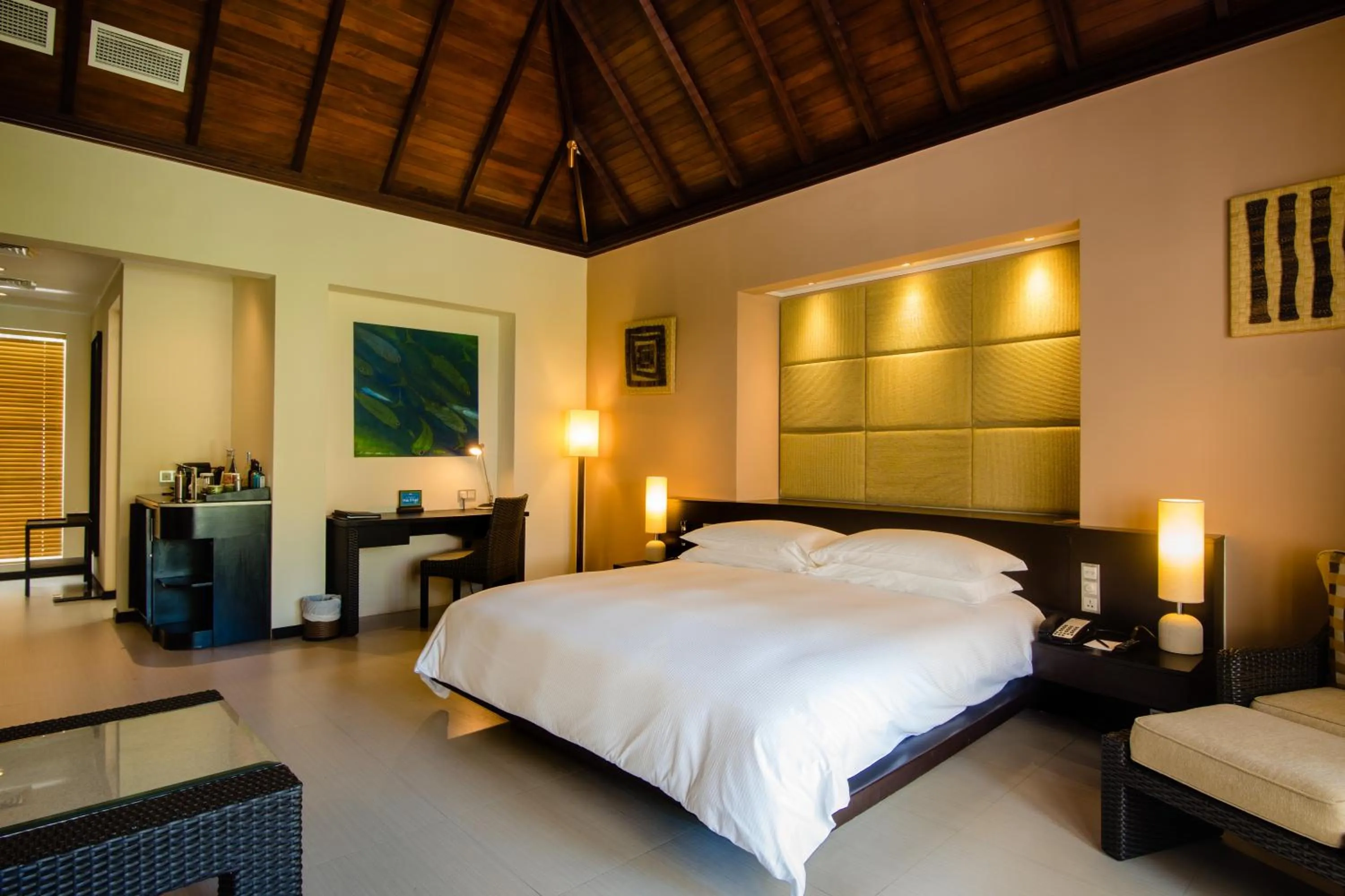 Photo of the whole room, Bed in Hilton Seychelles Labriz Resort & Spa