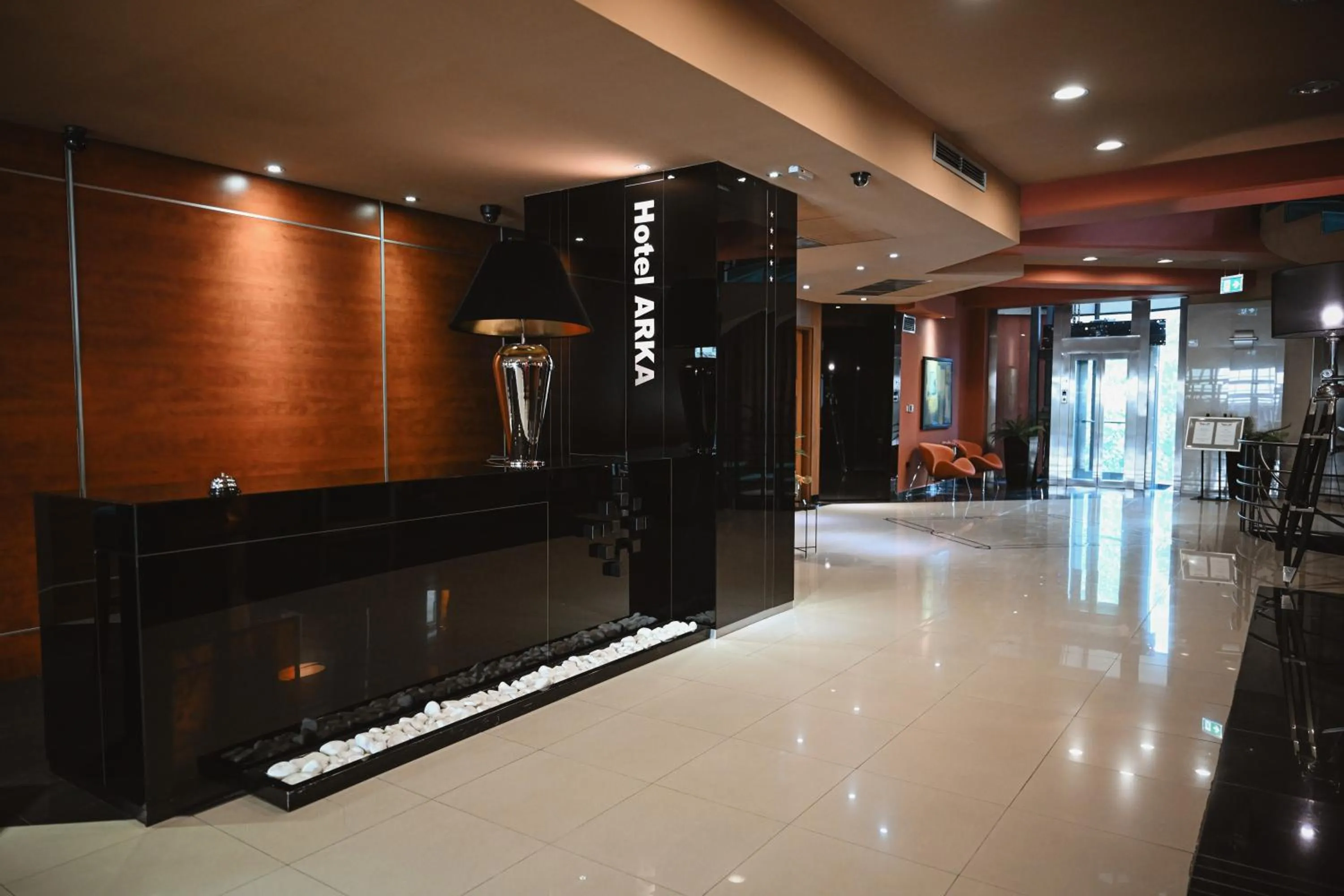 Lobby or reception in Hotel Arka