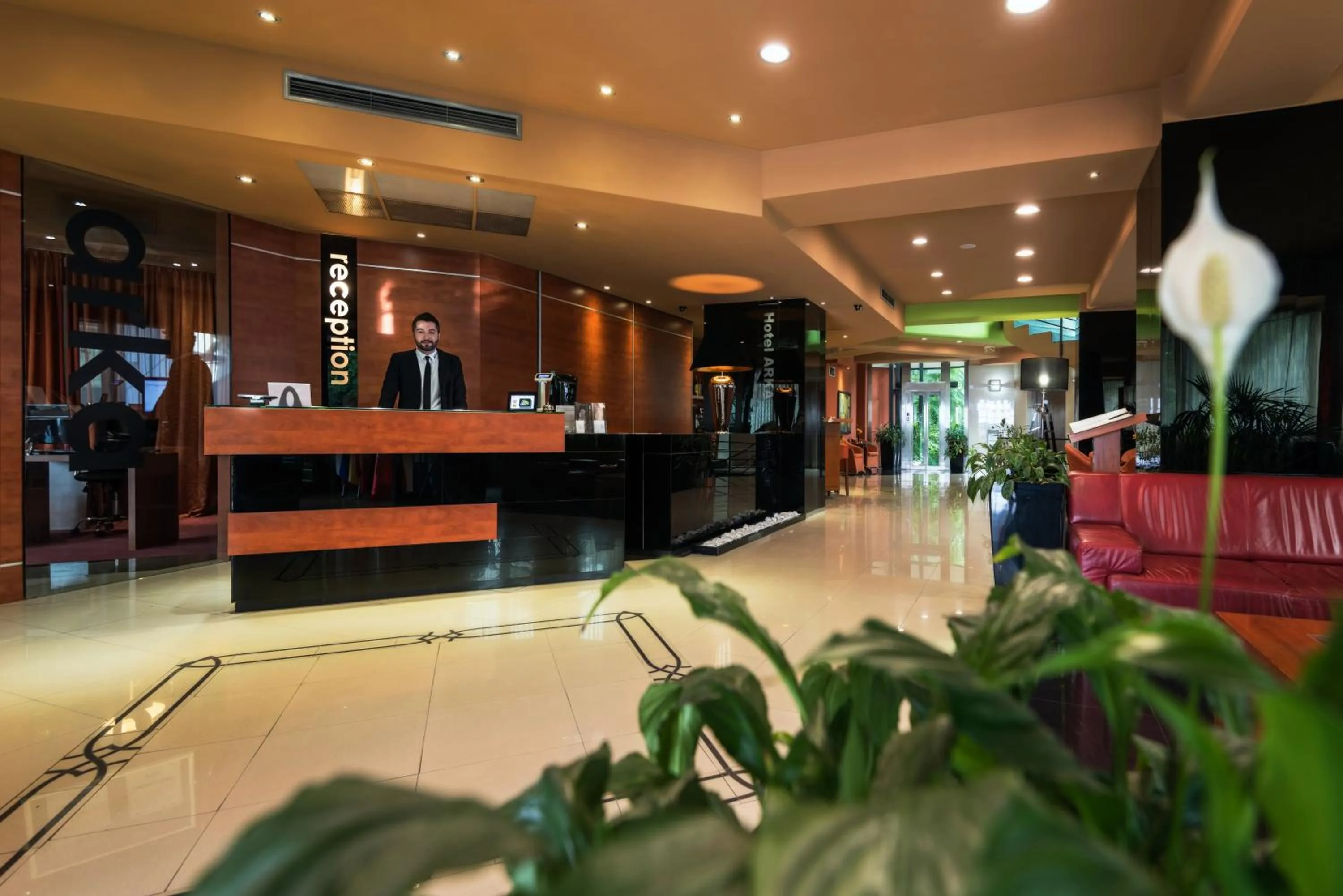 Lobby or reception in Hotel Arka