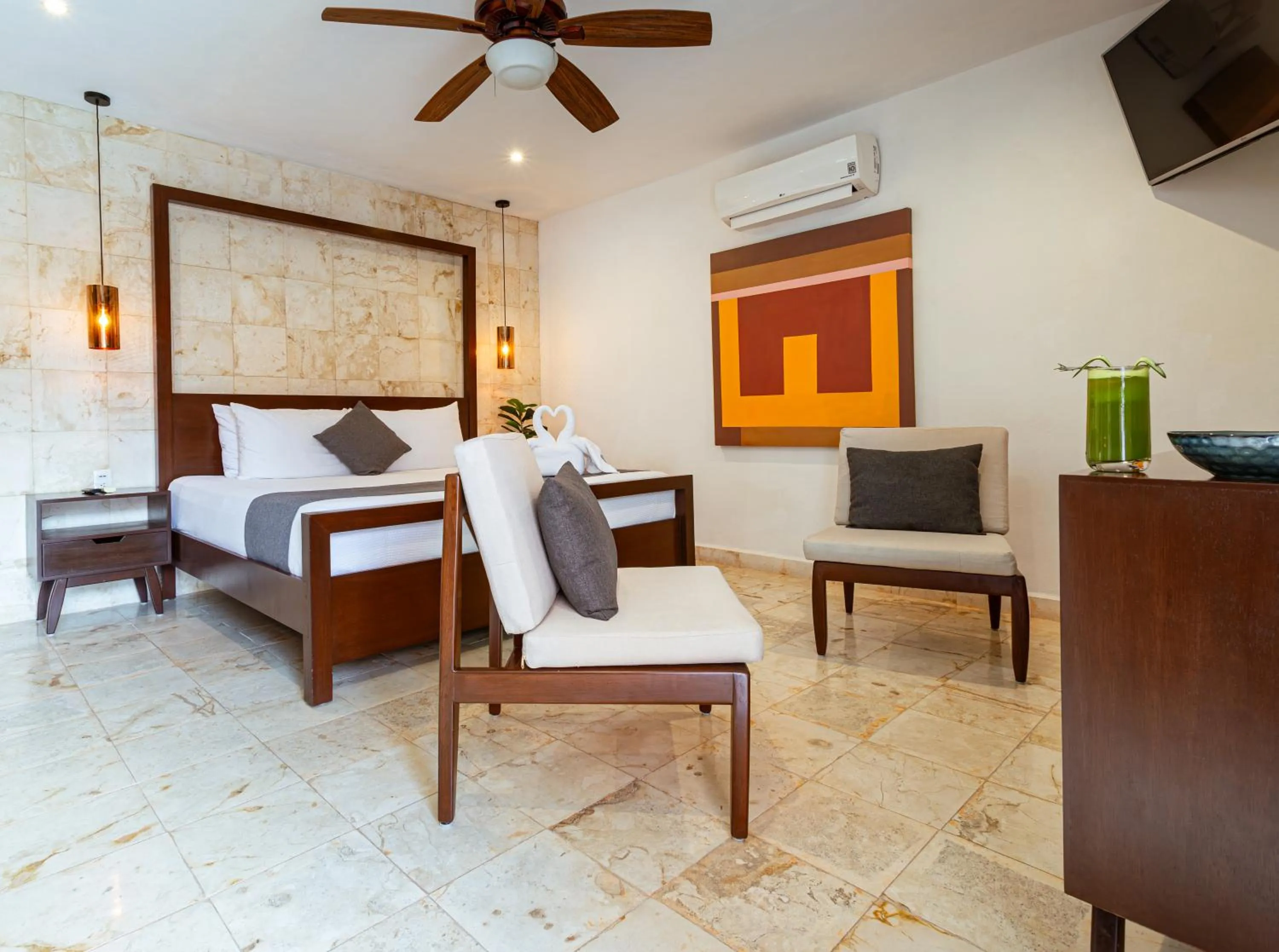 Bed in La Aurora Hotel Colonial