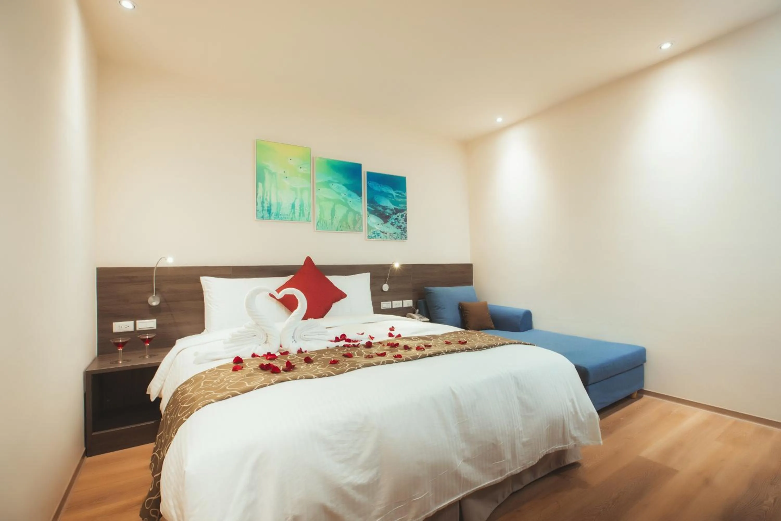 Bed in FangLiao Hotel