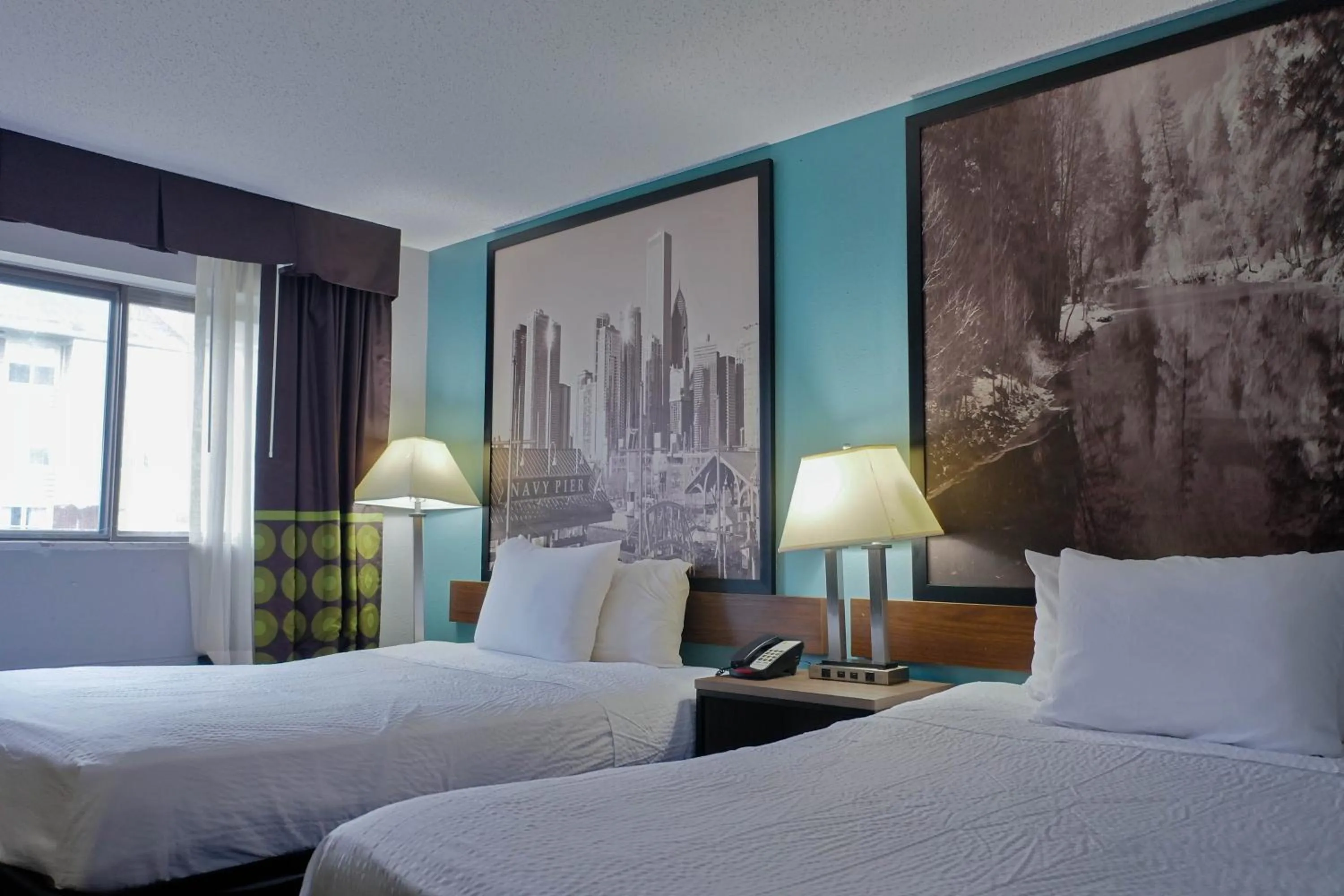 Bed in Super 8 by Wyndham Rockford I-90 Casino District