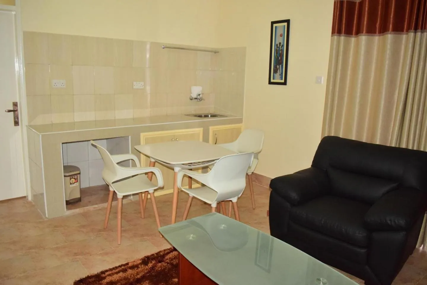 Seating area in Latitude 1 Suites