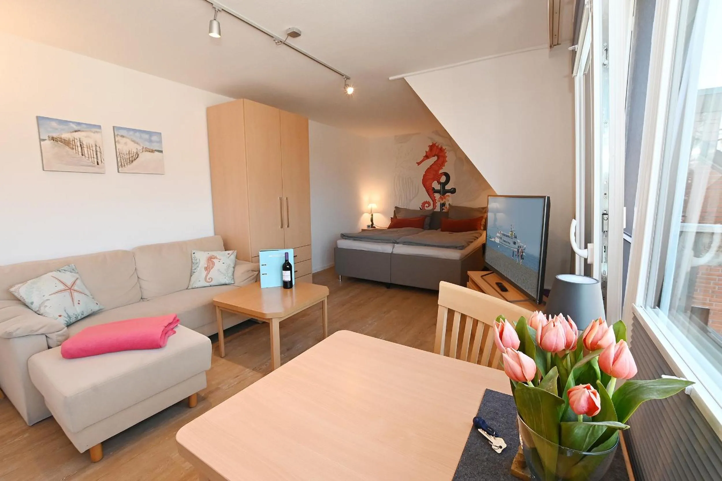 Living room in Ferienwohnung NORDIA Allee und See
