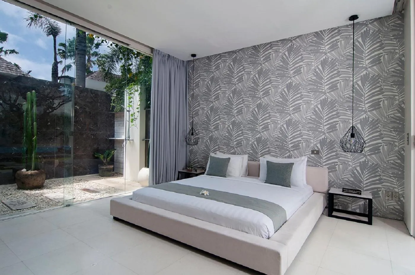Shower, Bed in Chandra Bali Villas