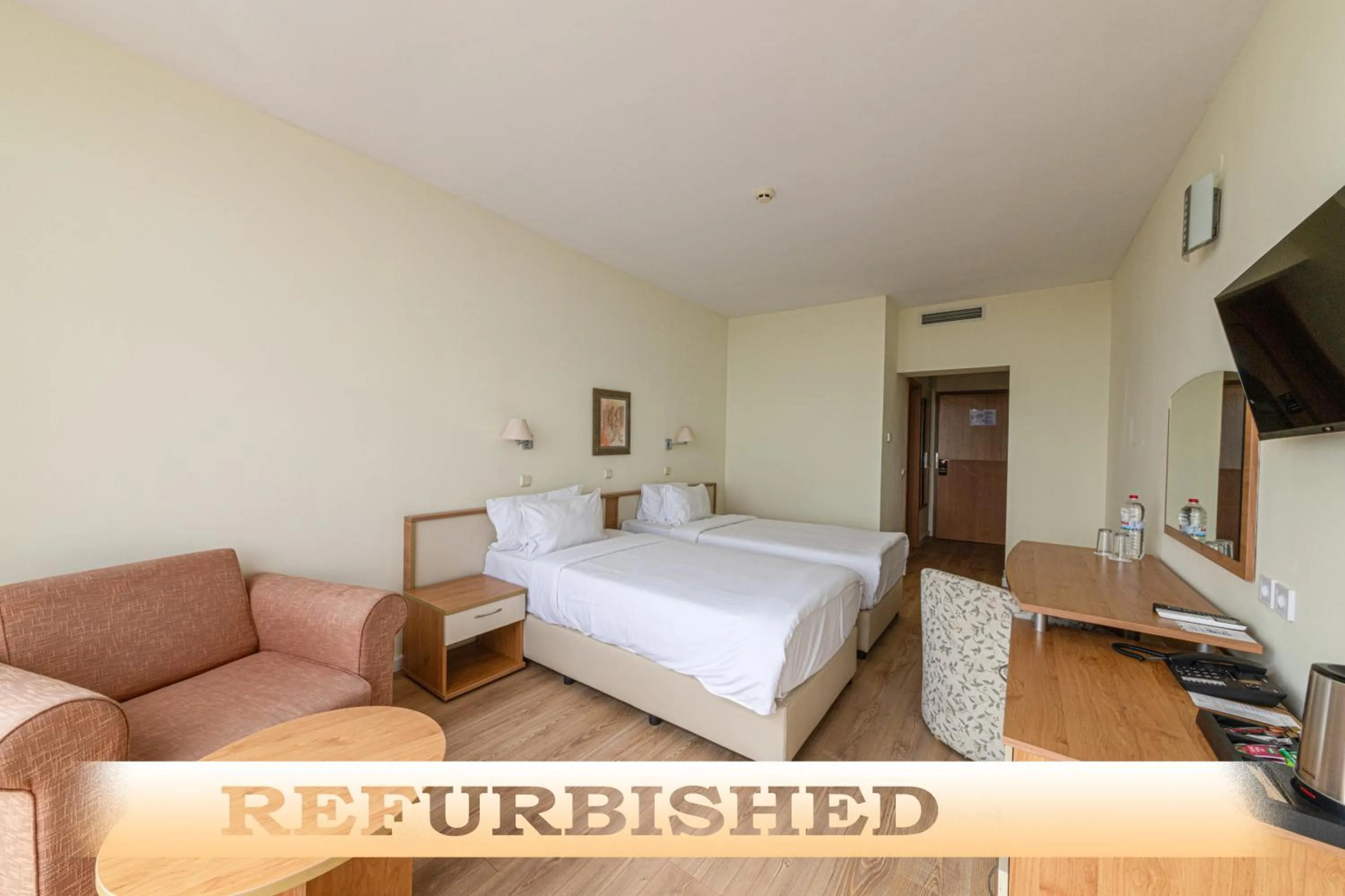 Bed in Helios Spa Hotel- All Inclusive , Newly Refurbished Rooms with Private AC, Pools and Water Fun for Kids