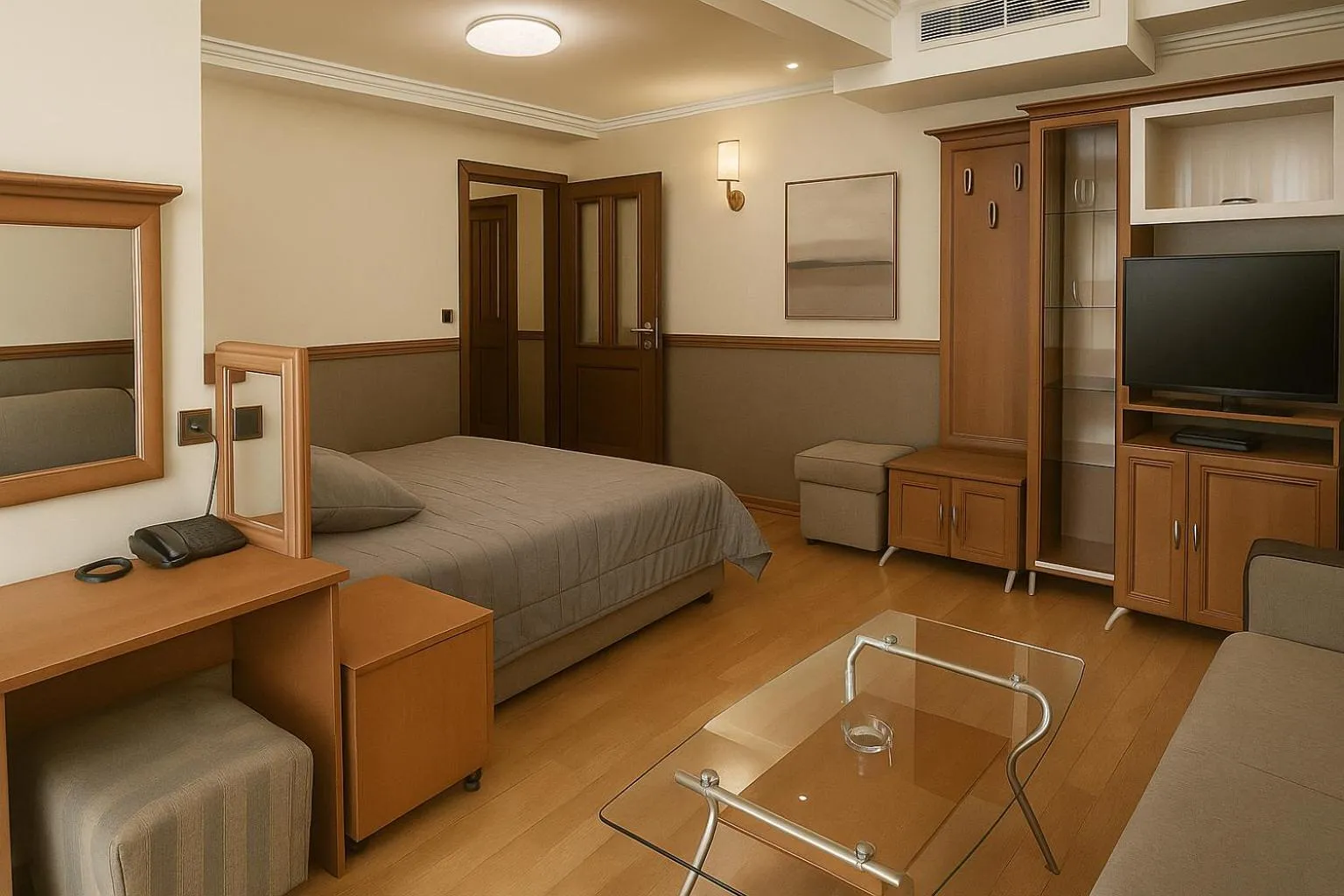 Bed in California Hotel