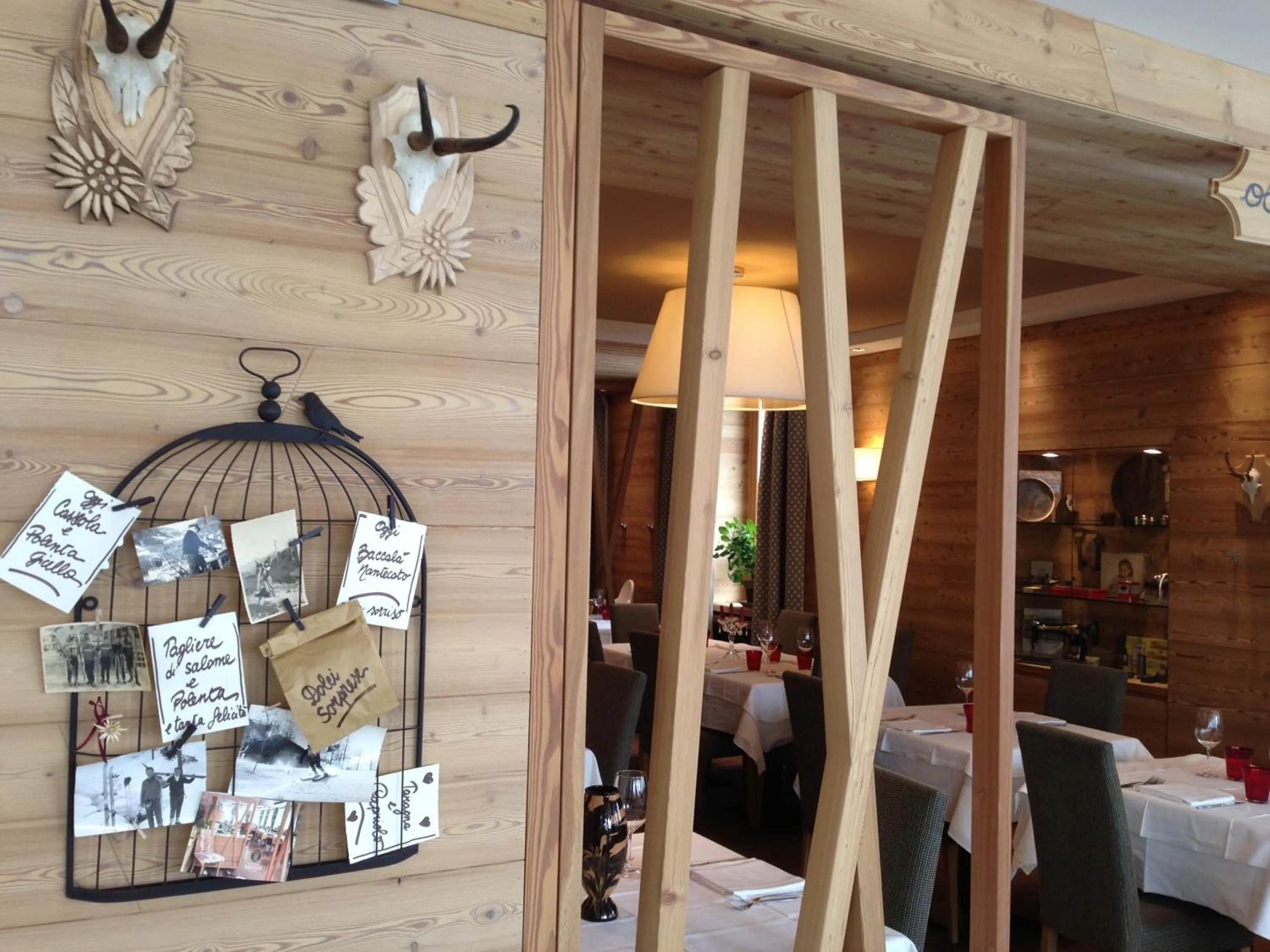 Decorative detail, Bed in Hotel Pedretti