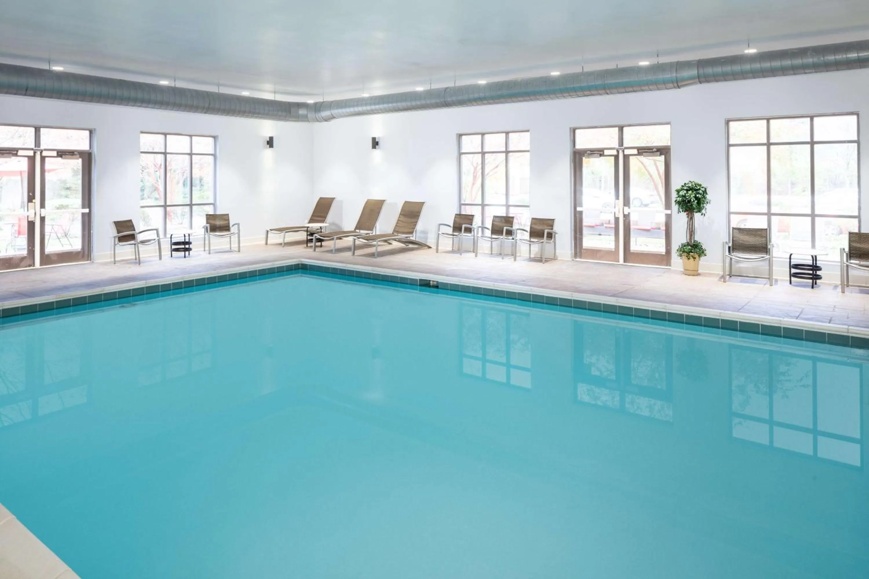 Pool view in Hampton Inn by Hilton Garden City Long Island