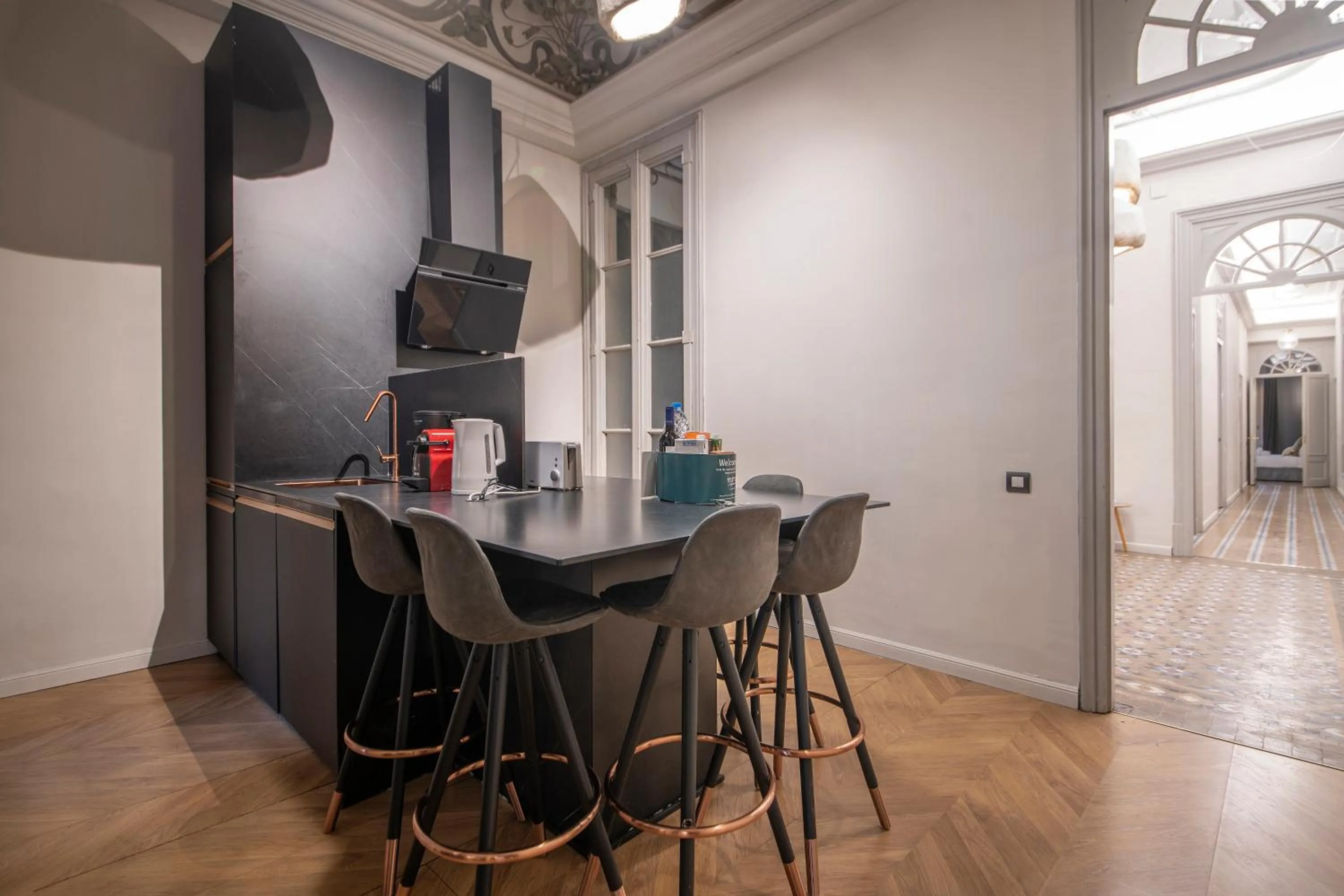 kitchen in You Stylish City Center Apartments