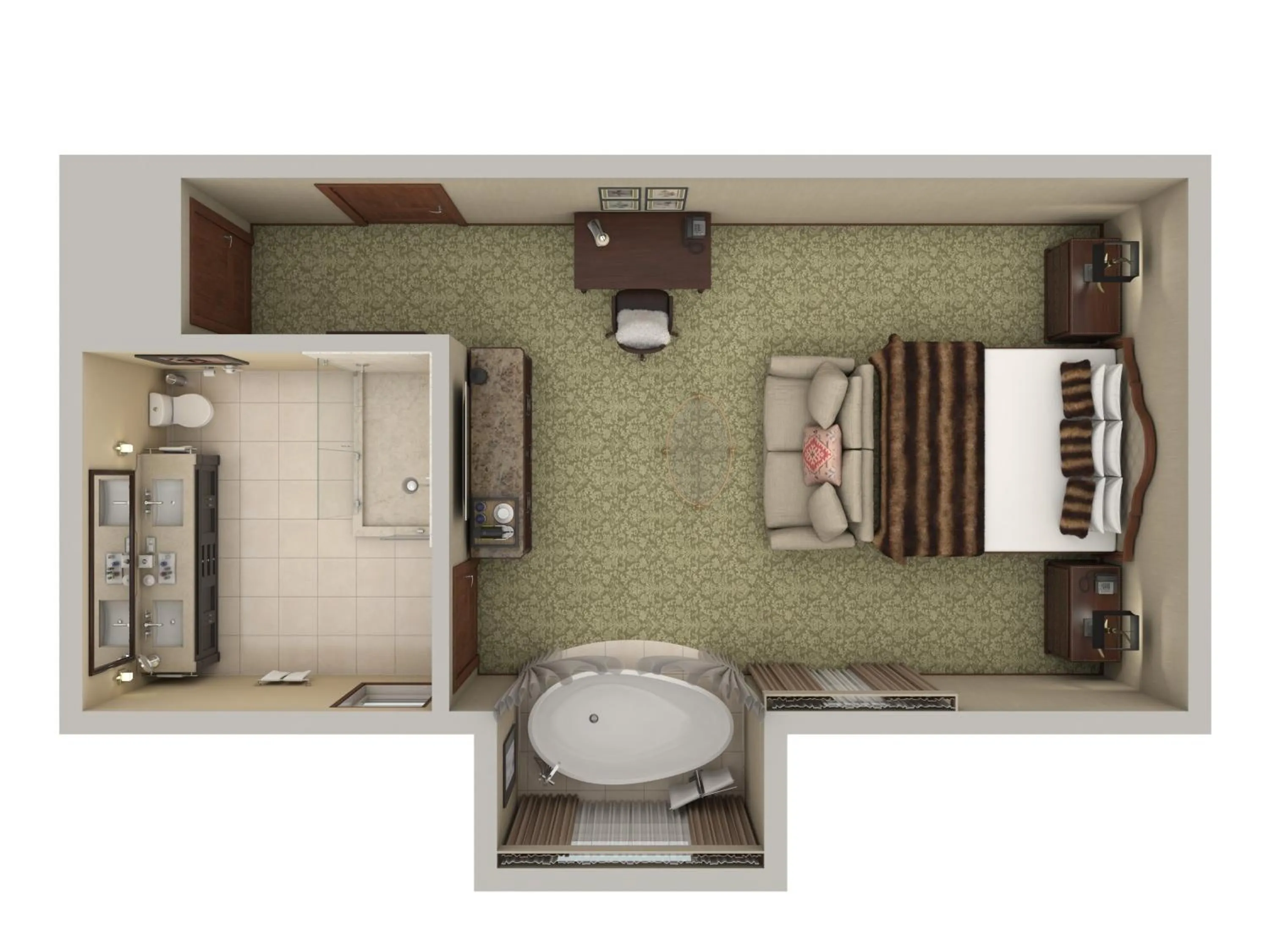 Photo of the whole room in Rustic Inn Creekside