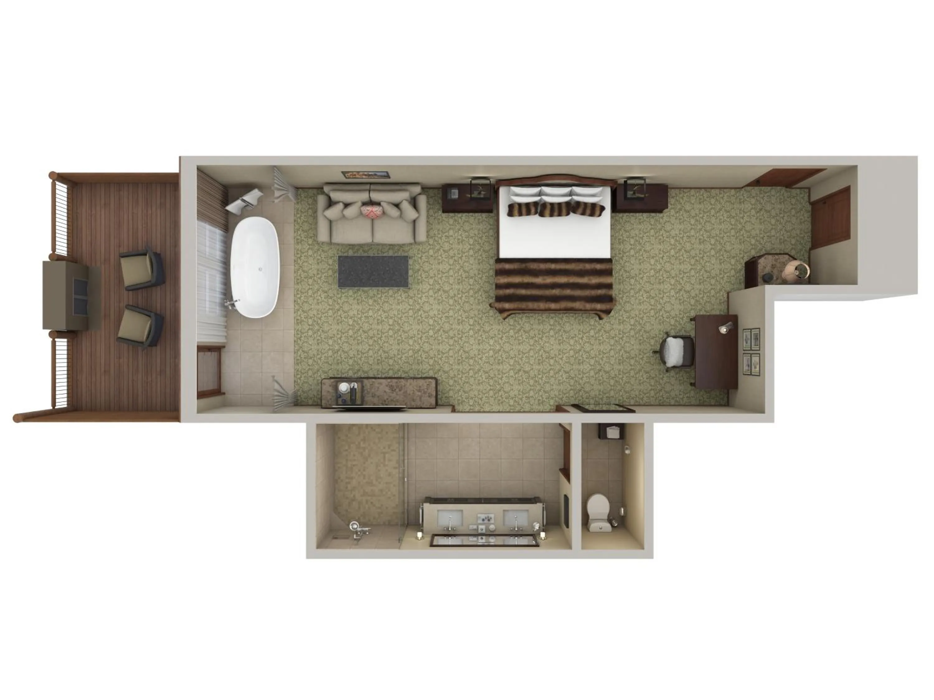 Photo of the whole room in Rustic Inn Creekside