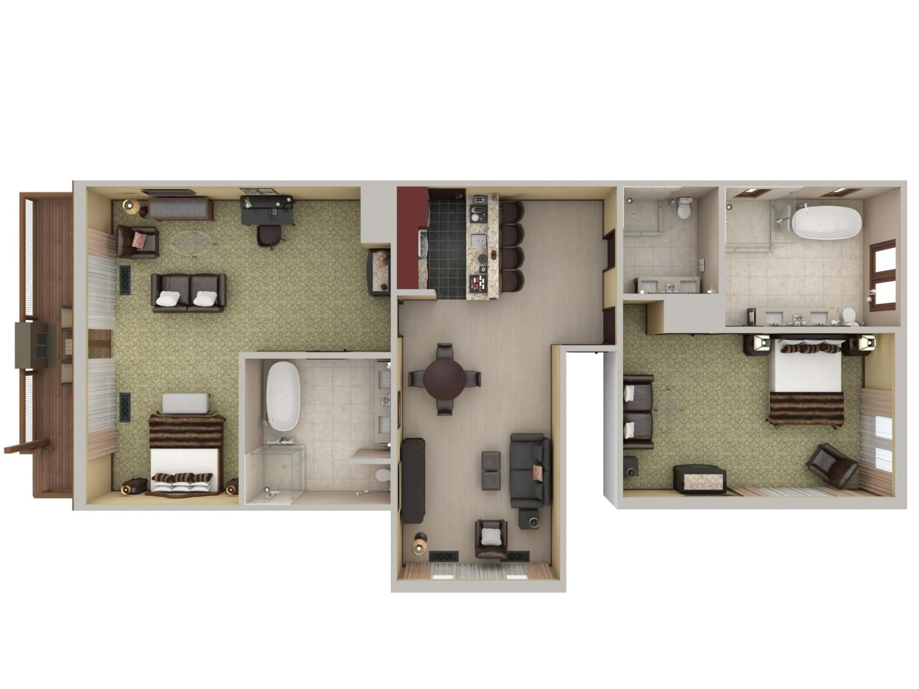 Photo of the whole room in Rustic Inn Creekside