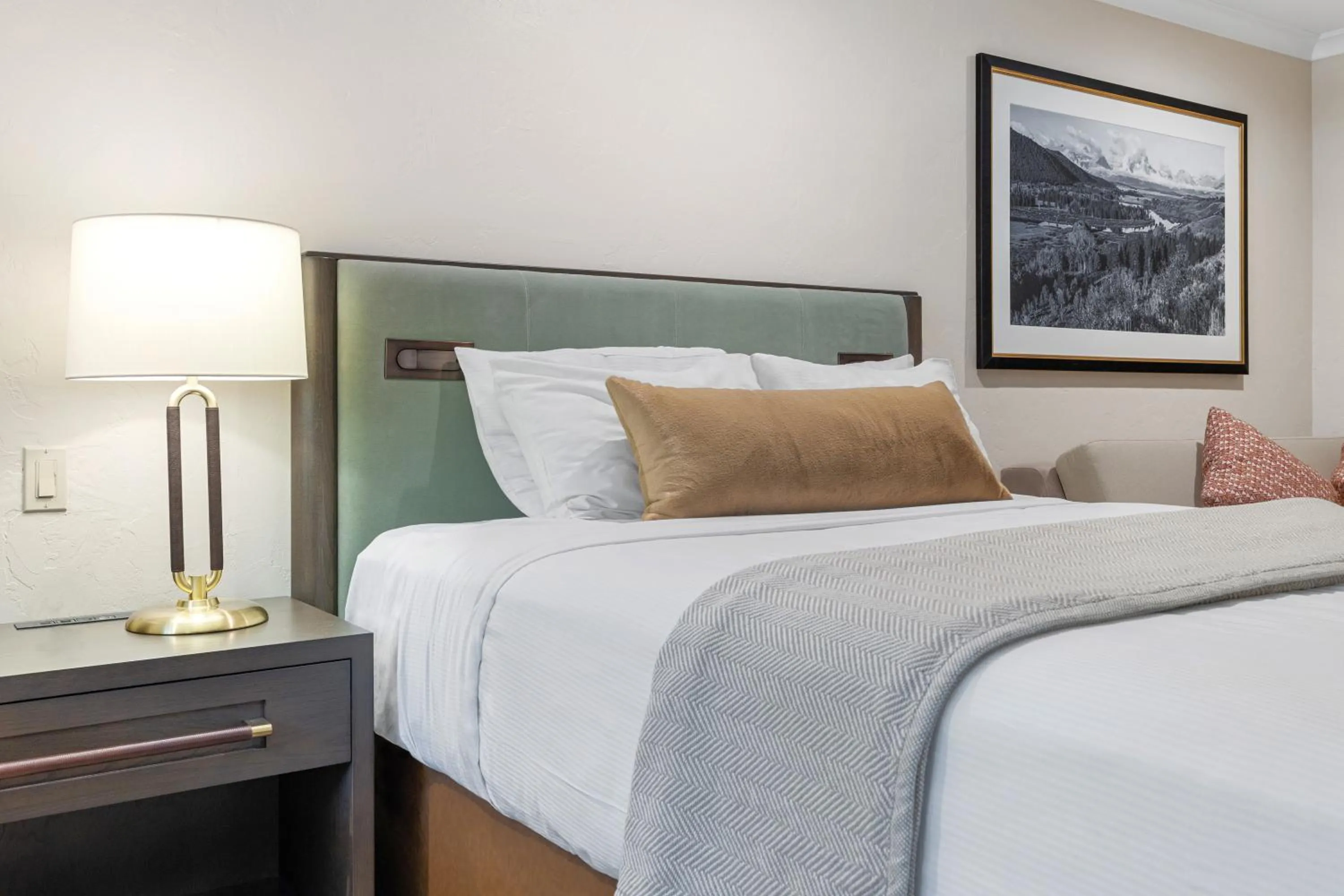 Bed in The Lodge at Jackson Hole