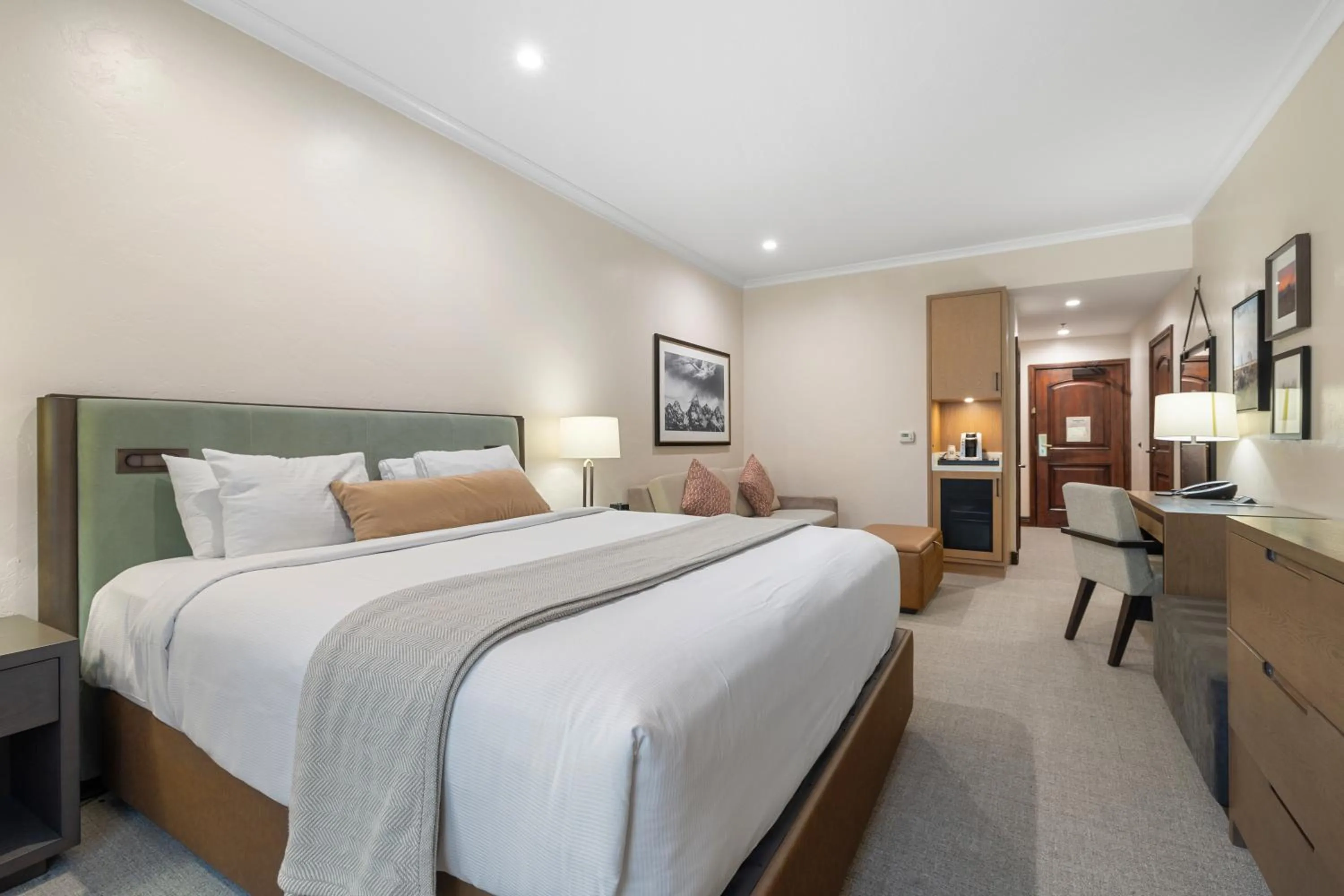 Bed in The Lodge at Jackson Hole