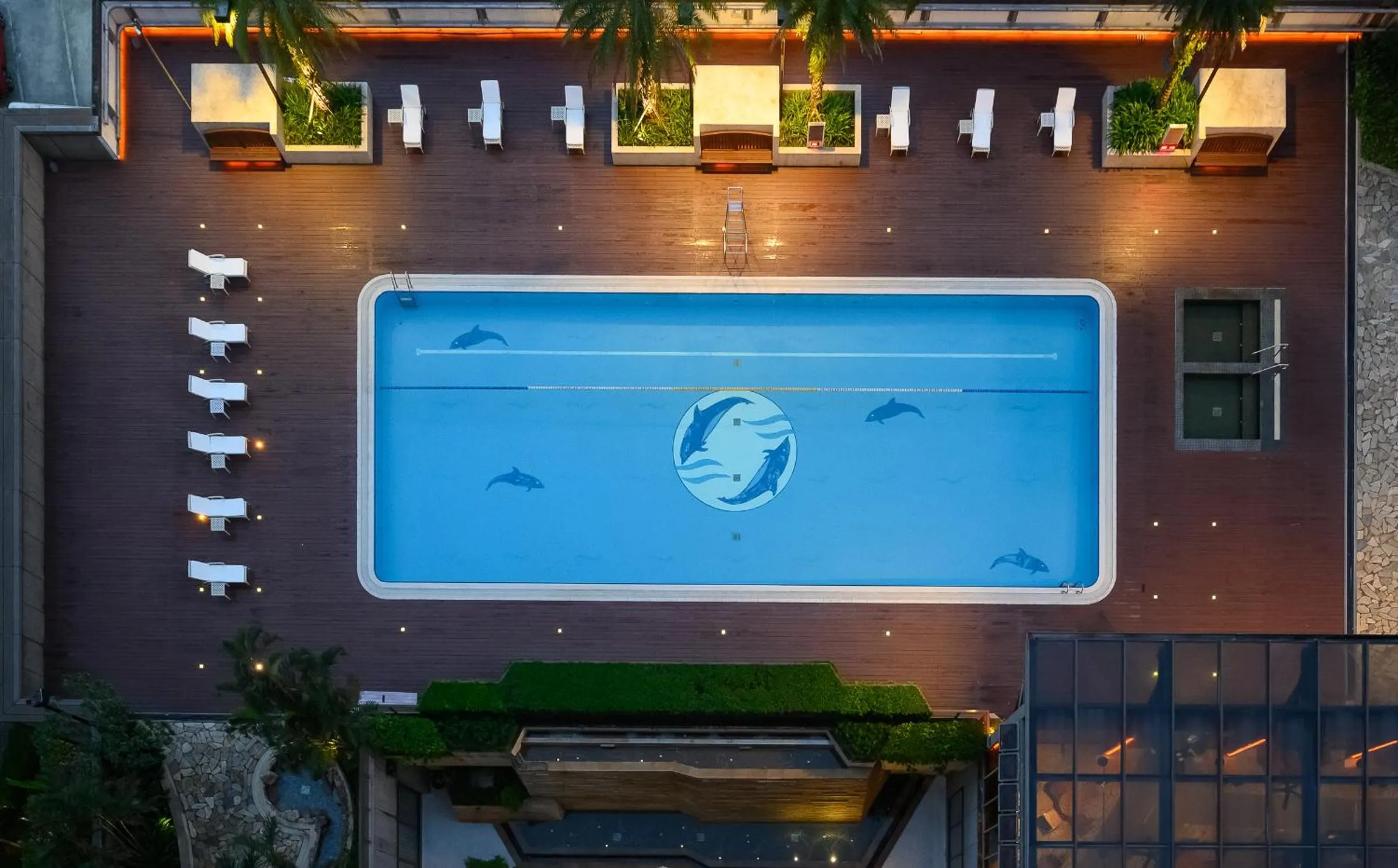 Pool view in Evergreen Resort Hotel - Jiaosi