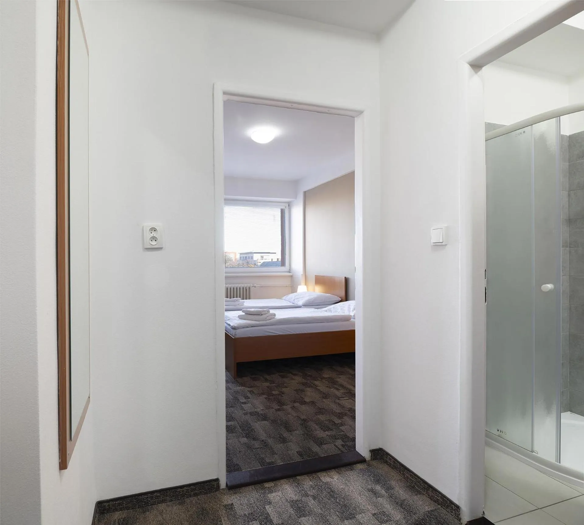 Shower, Bed in Hotel Veronika