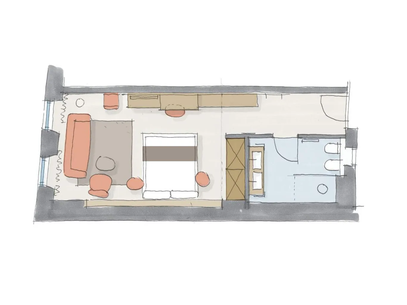 Photo of the whole room in Guesthouse Suiteseven