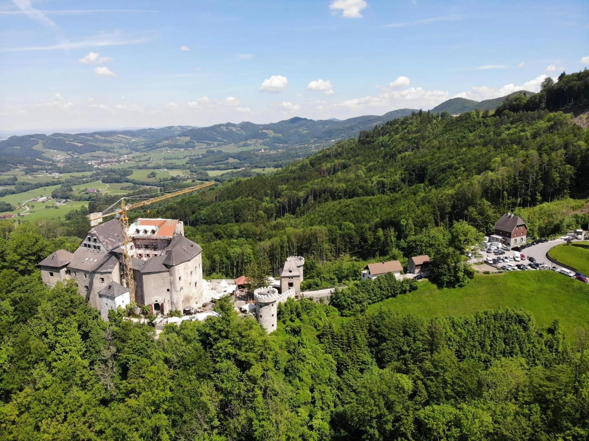Bird's eye view in Burg Plankenstein