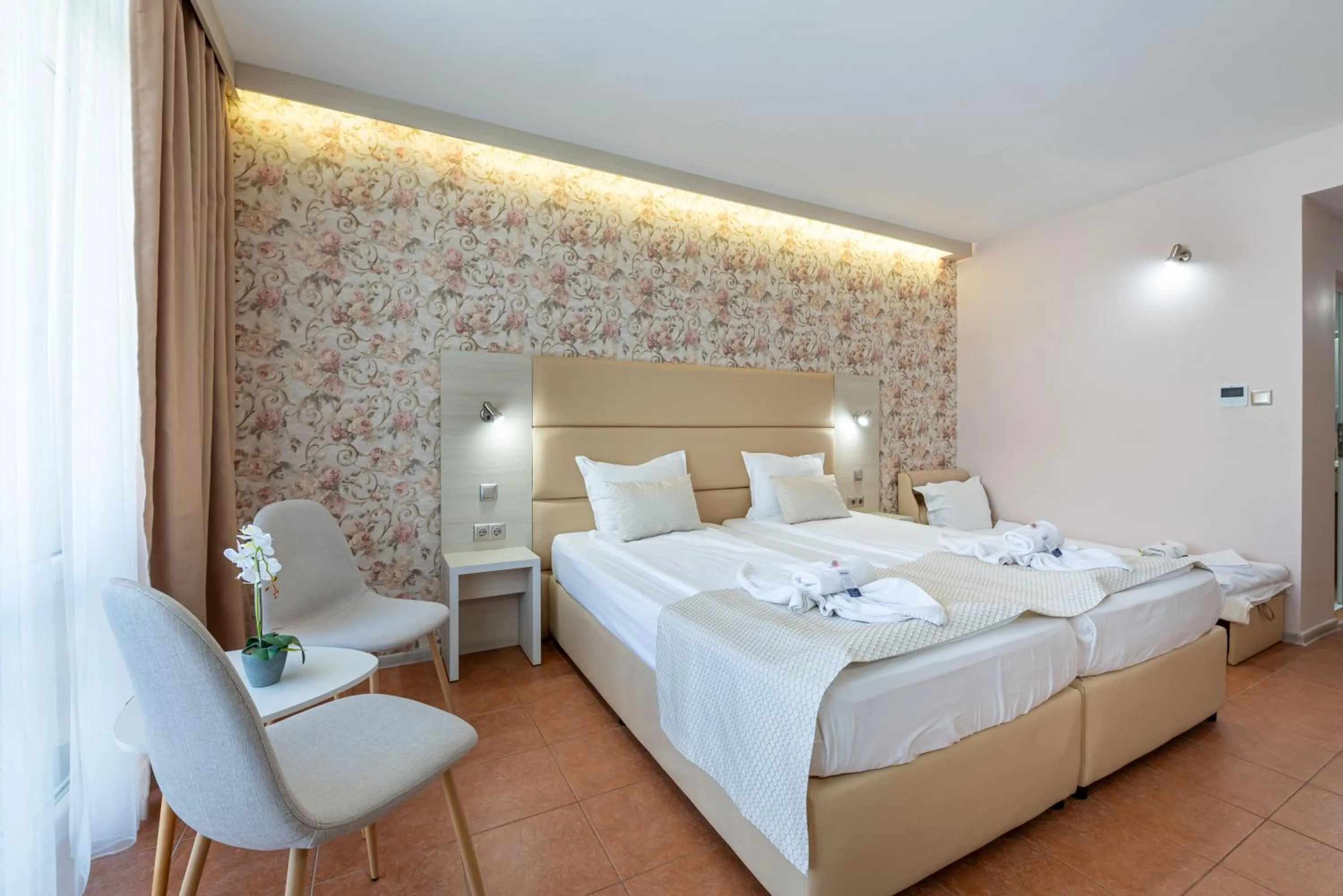 Bed in Aphrodite Beach Hotel