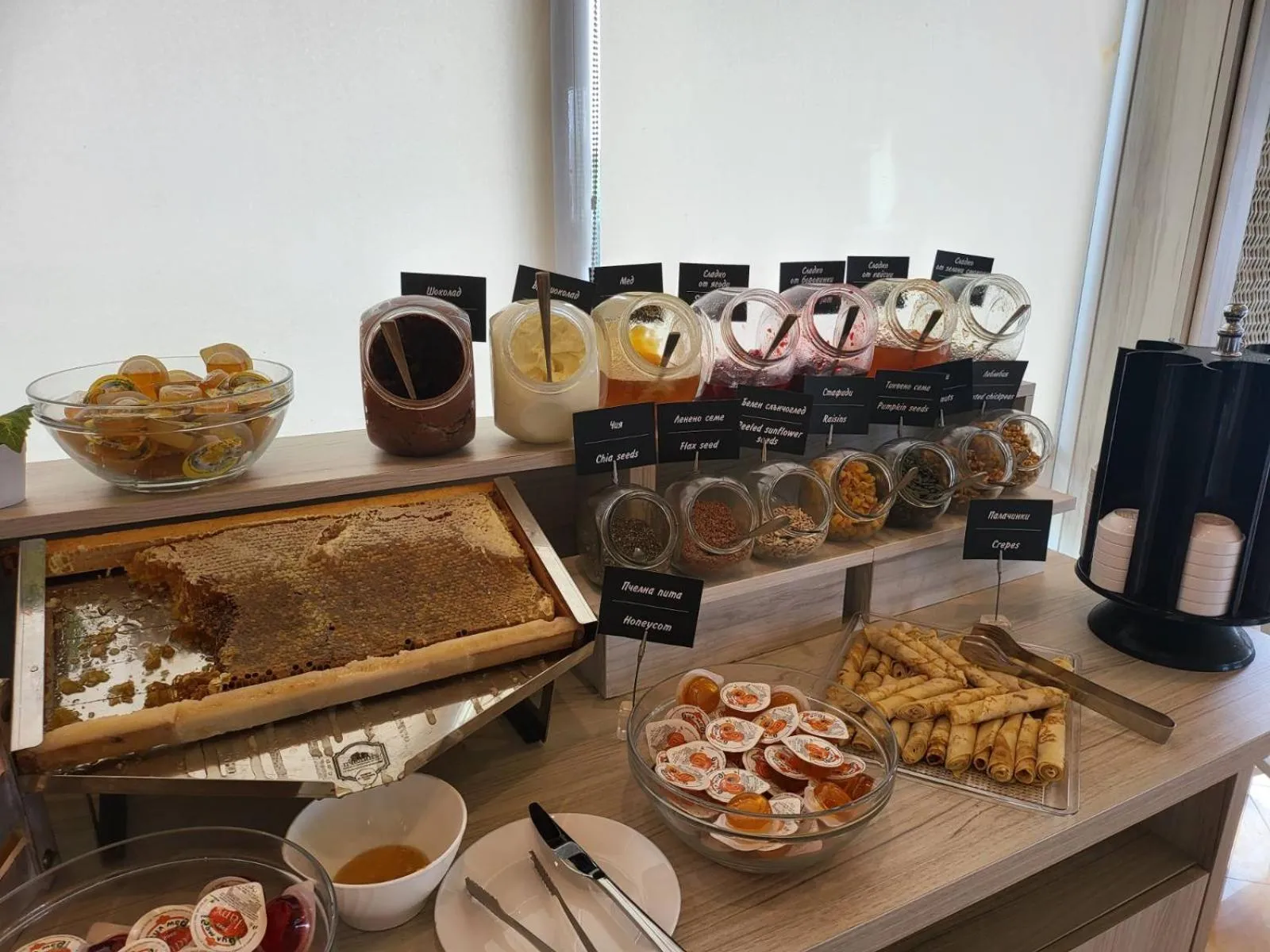 Buffet breakfast in Aphrodite Beach Hotel