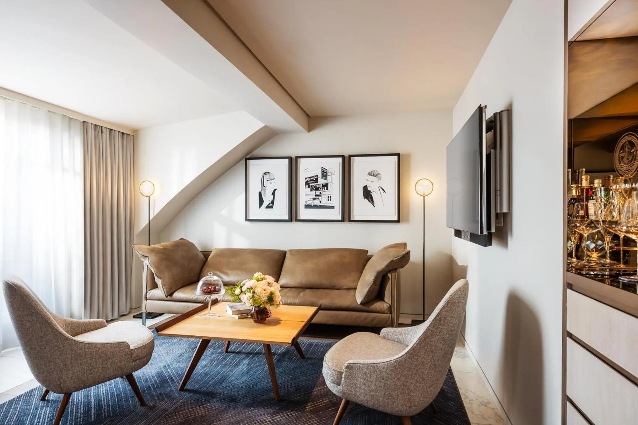 Living room in Mandarin Oriental Lutetia, Paris
