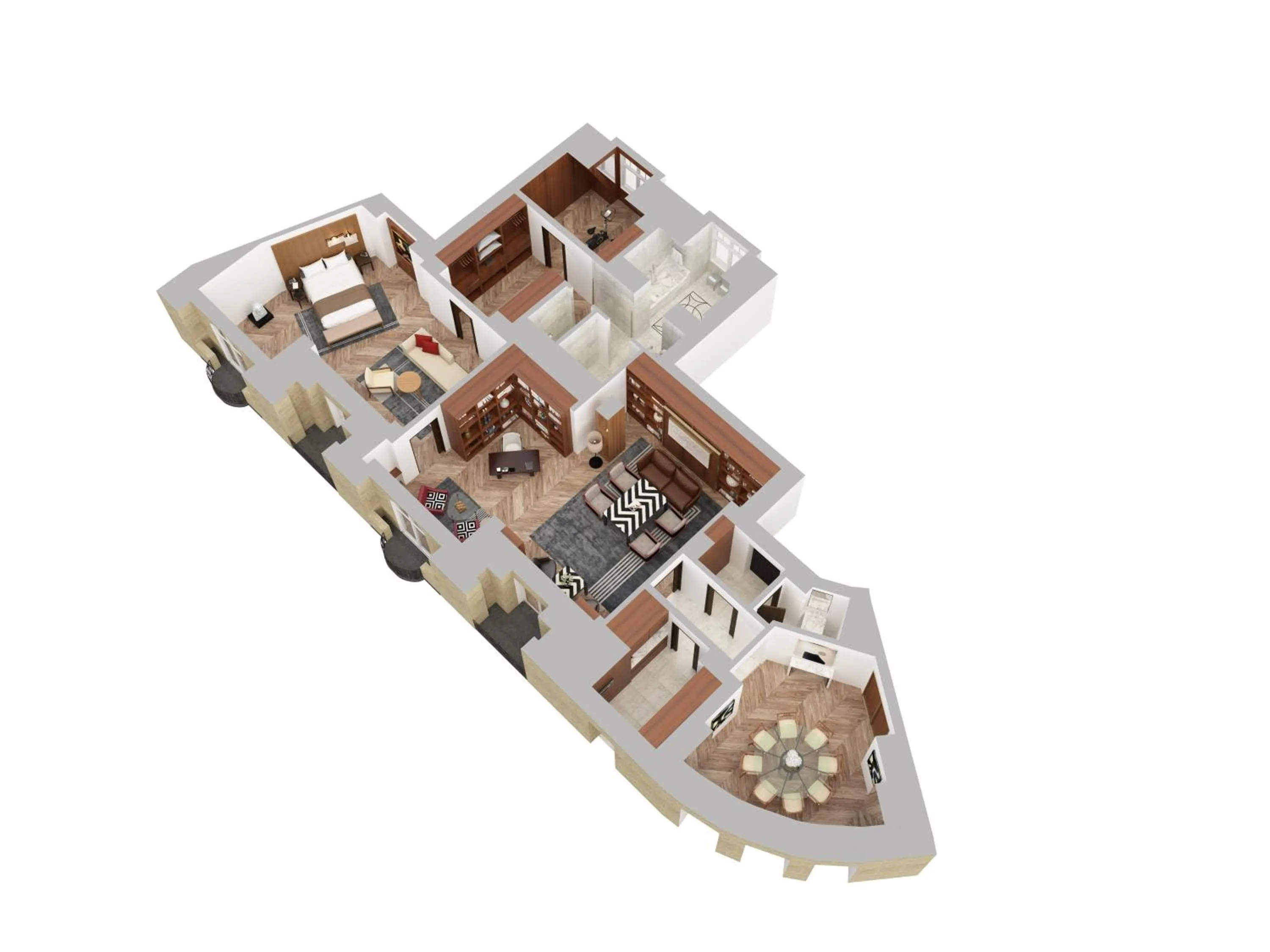 Floor plan in Mandarin Oriental Lutetia, Paris