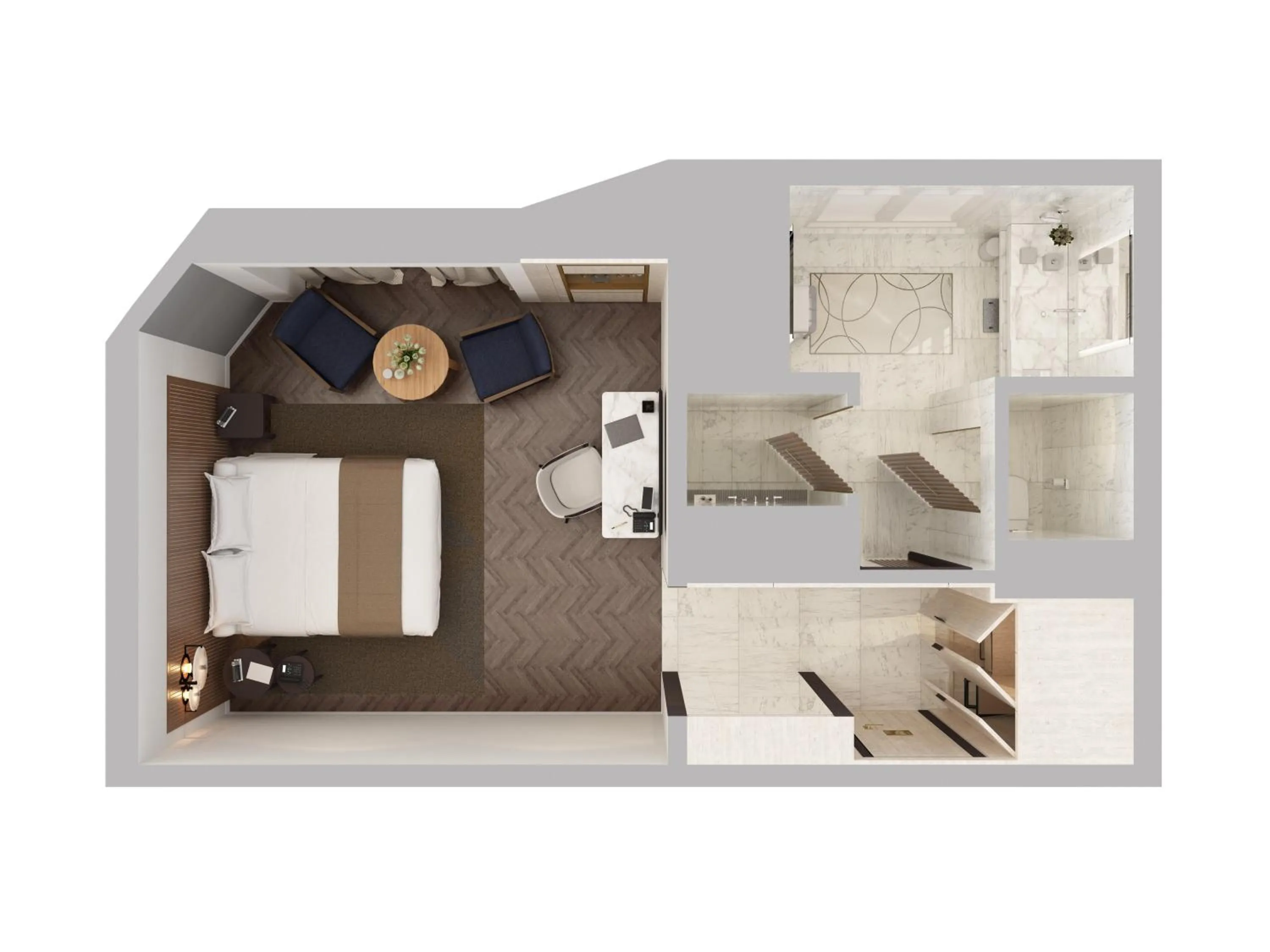 Inner courtyard view in Mandarin Oriental Lutetia, Paris